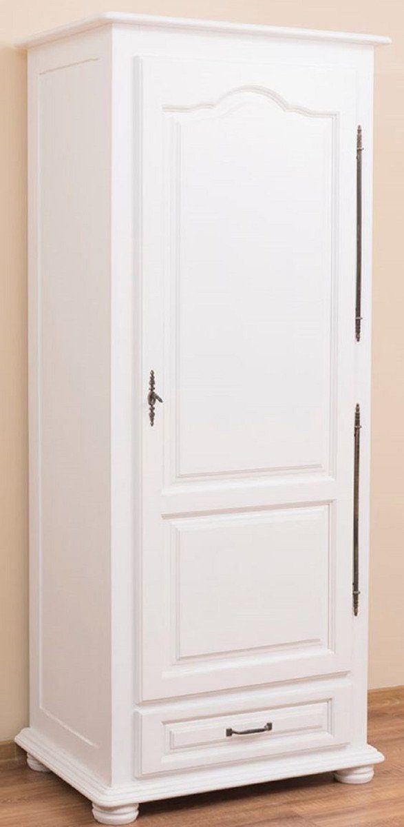 / und H. Schublade Weiß Landhausstil Tür Kleiderschrank mit 79,5 Kleiderschrank Casa Schlafzimmermöbel x x - Schlafzimmerschrank cm 54 Padrino 186