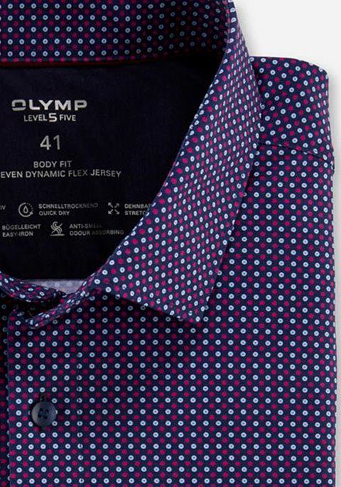 OLYMP Langarmhemd Level Five Body Fit, Anti Smell & atmungsaktiv