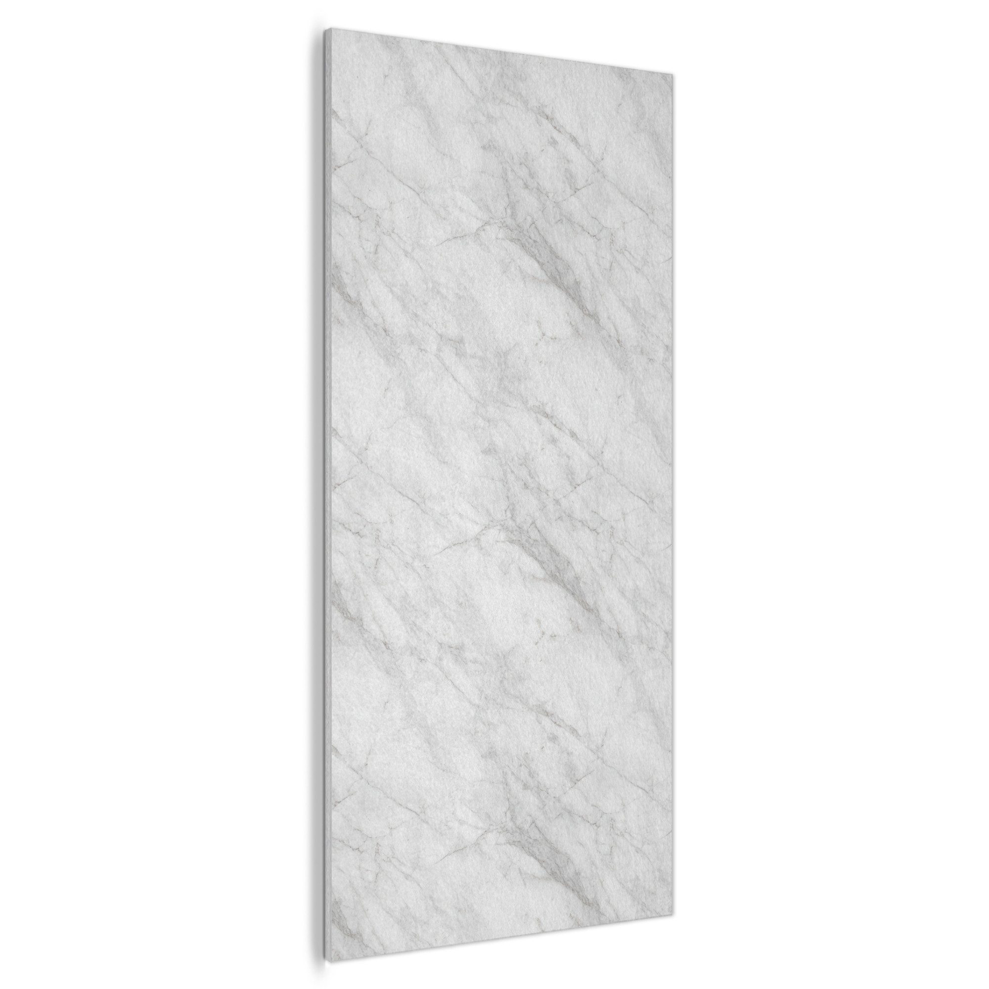 MuchoWow Gemälde Klassisch - Marmor - Grau, Fotodruck (1 St), Akustikpaneele Rund, Akustikbild, Schalldämmung, Deko 60x120 cm
