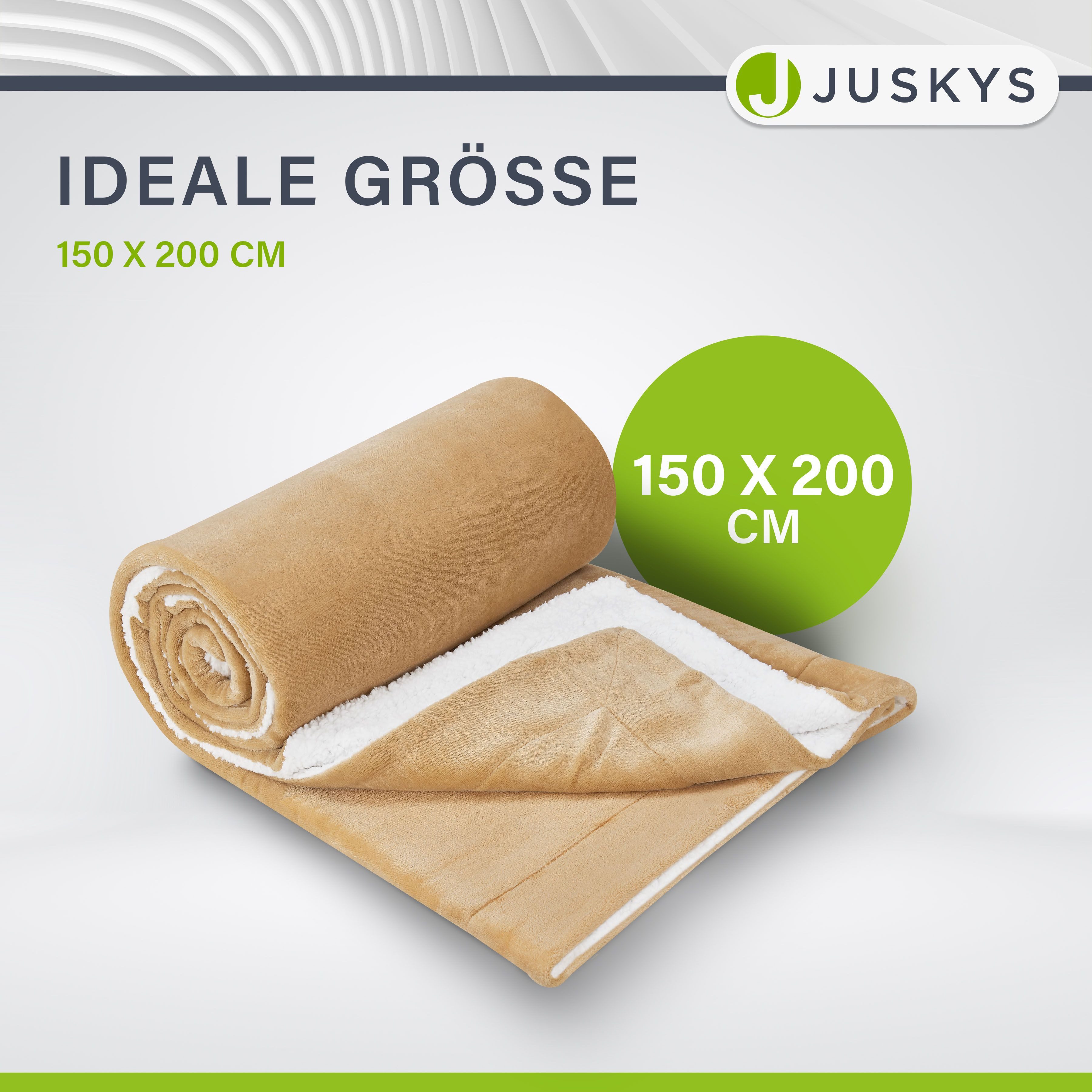 Juskys Tagesdecke Fleecedecke 150x200 cm, doppelseitige günstig online kaufen