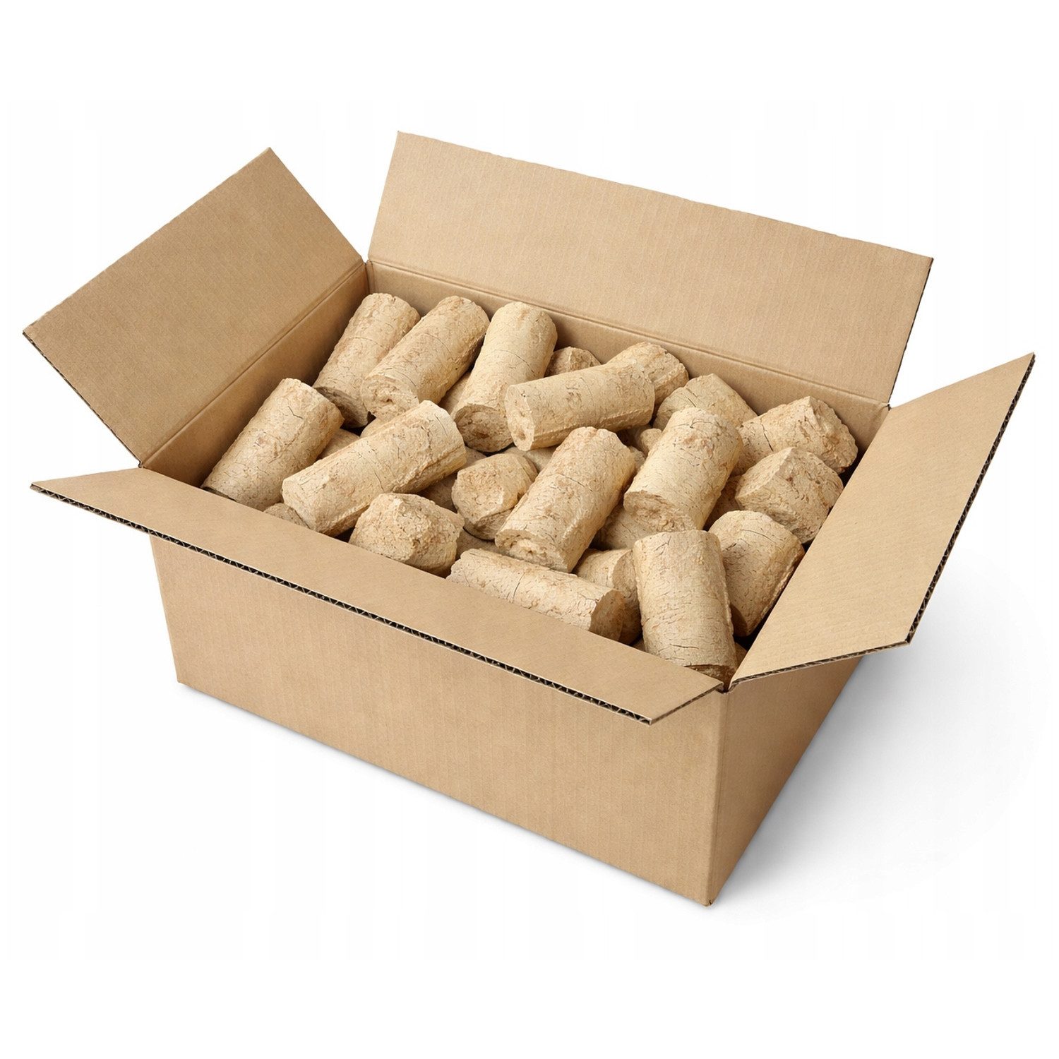 WOODOK Holzbriketts 25 kg Brennstoff Kaminbriketts, 25 kg, Buchenholz, Länge des Briketts: ca. 7 bis ca. 15–25 cm