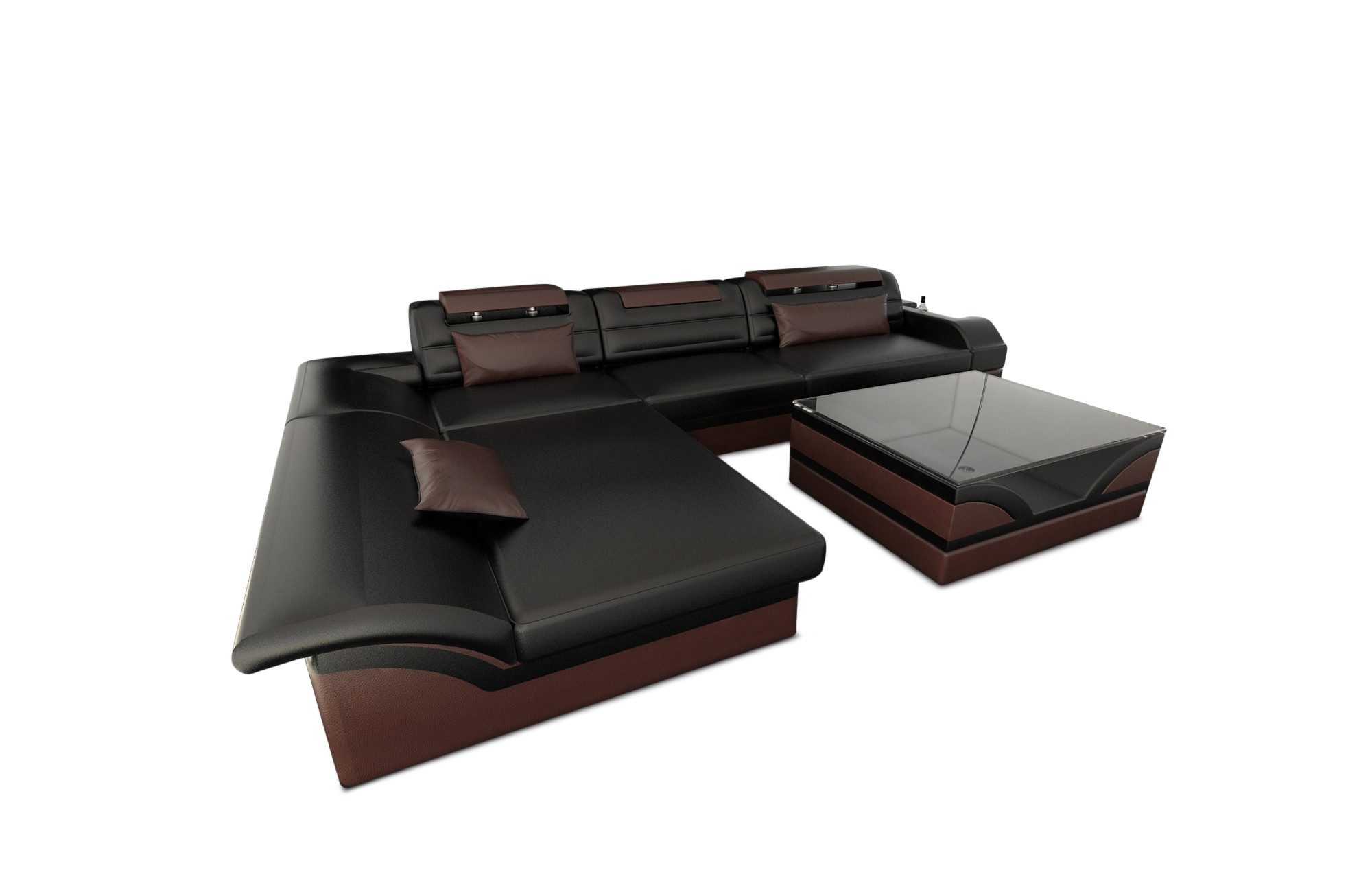 Sofa Dreams Ecksofa Couch Leder Sofa günstig online kaufen
