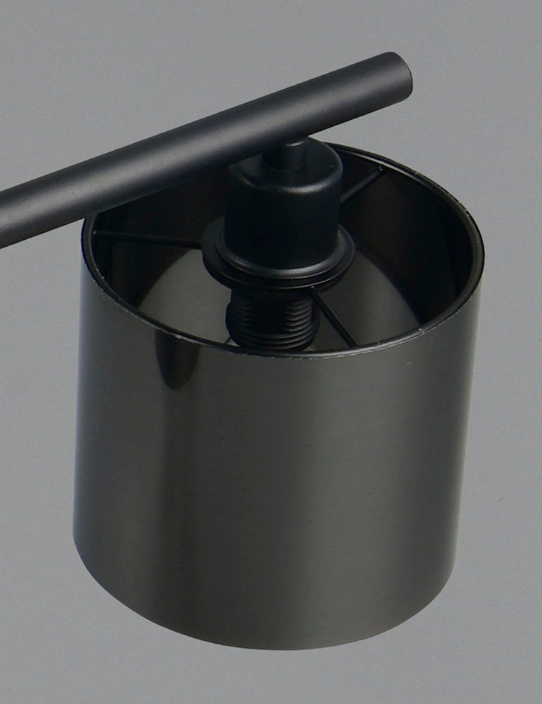 Reality Leuchten Stehlampe JASON, Stehleuchte 5-flammig exkl 5x E14 max 10W, Höhe 200cm 72cm tief, Ein-/Ausschalter, Leuchtmittel wechselbar, warmweiß - kaltweiß, Bogenleuchte Metall schwarz, Lampenschirme rauchgrau, Fußschalter