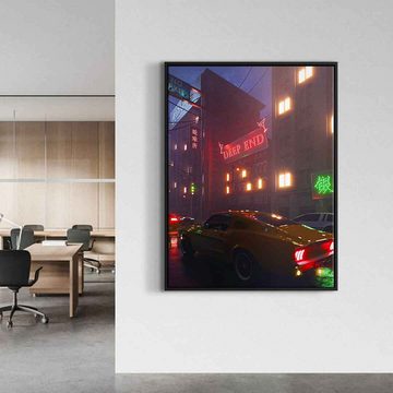 DOTCOMCANVAS® Leinwandbild Far Off, Leinwandbild Far Off KI AI generiert digitale Kunst Wandbild
