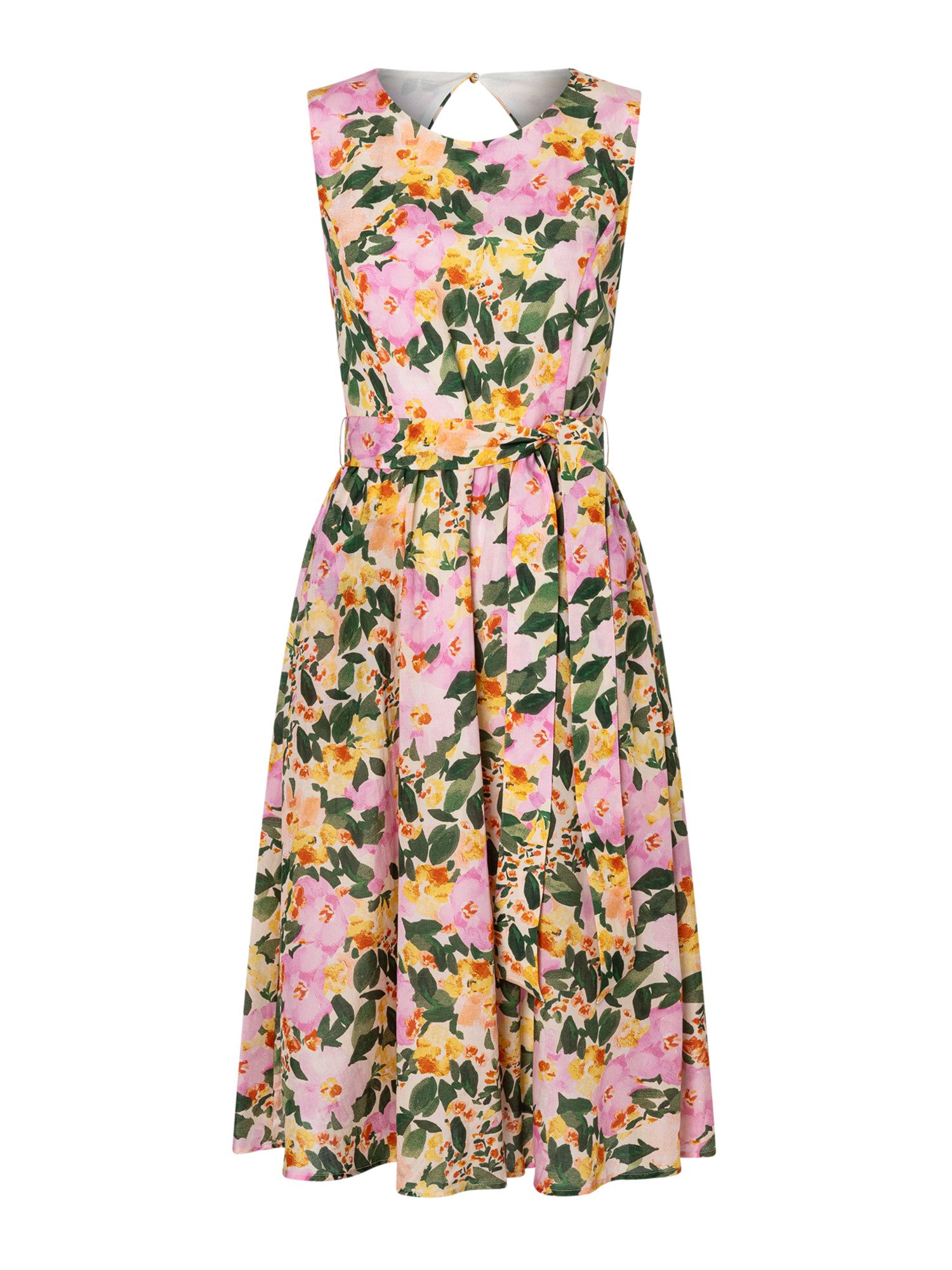 A-Linien-Kleid Blumenprintkleid