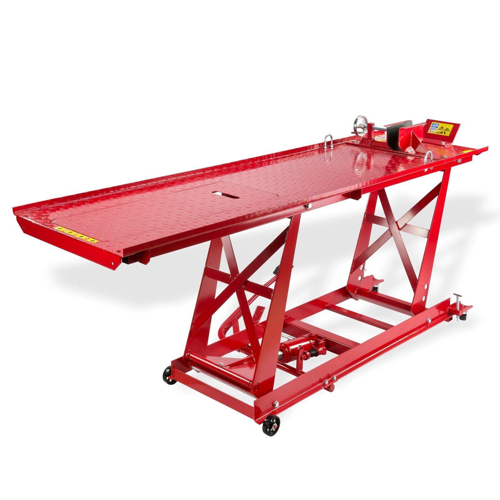 DEMA Motorradheber Hebebühne für Motorräder rot, bis 450kg, hydraulisch