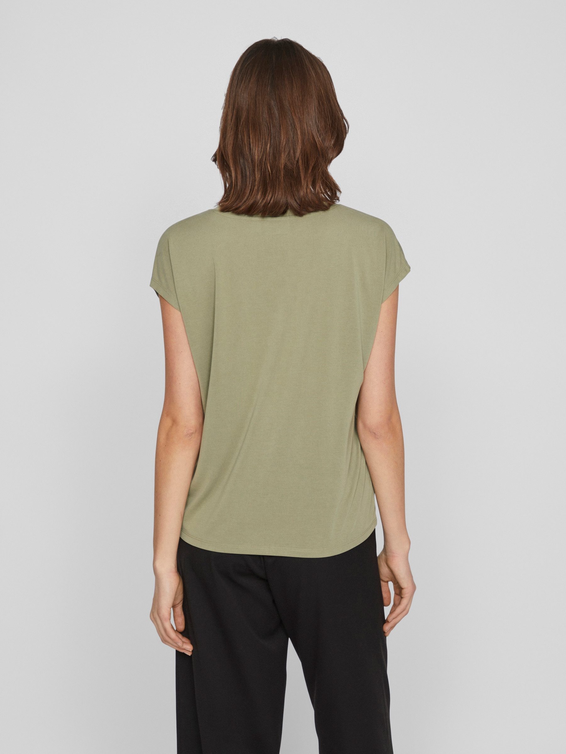 Vila T-Shirt T-Shirt Basic V-Neck Oberteil günstig online kaufen