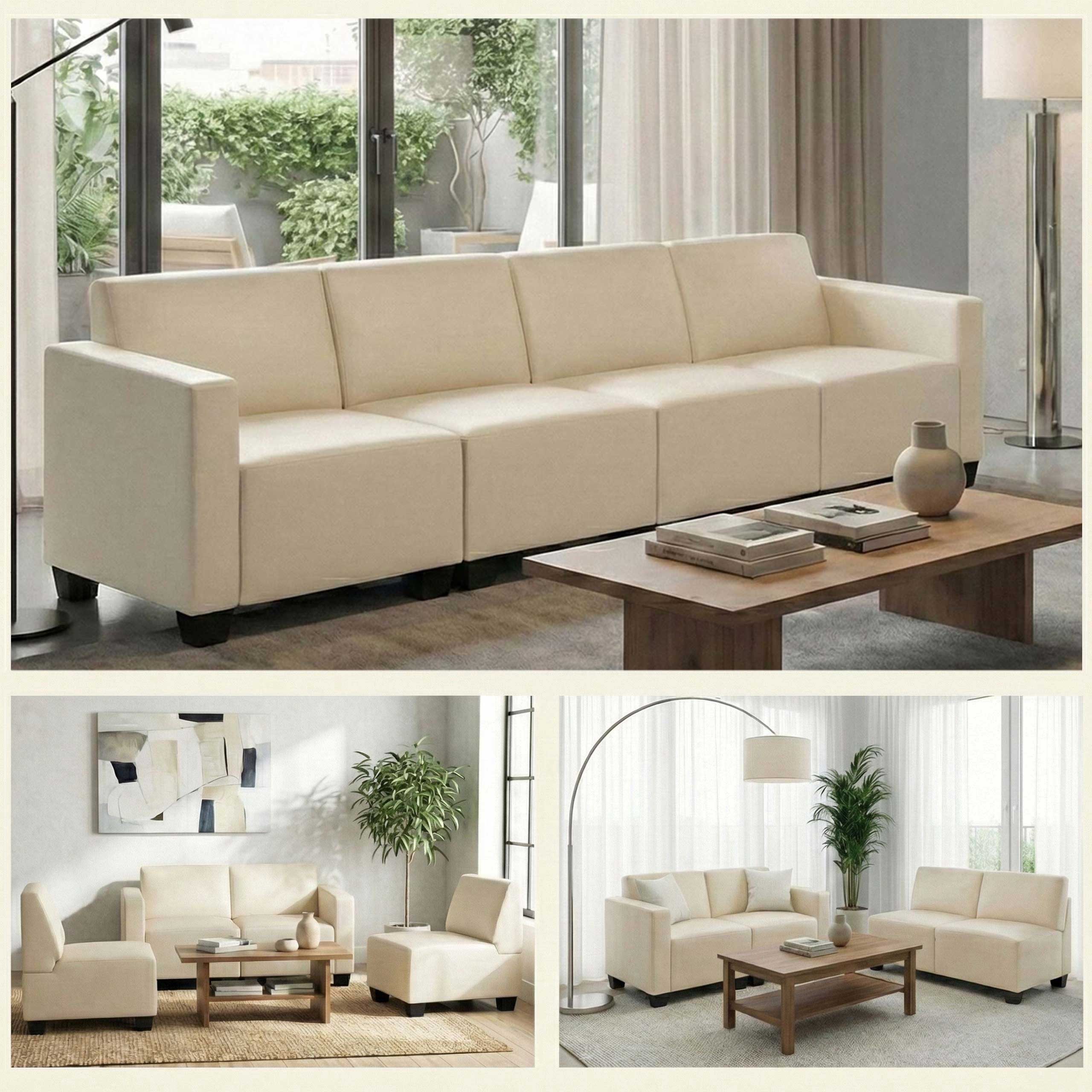 MCW 4-Sitzer Moncalieri-4S, Set, bequeme Polsterung, Erweiterbar mit weiteren Elementen der Lyon-Serie