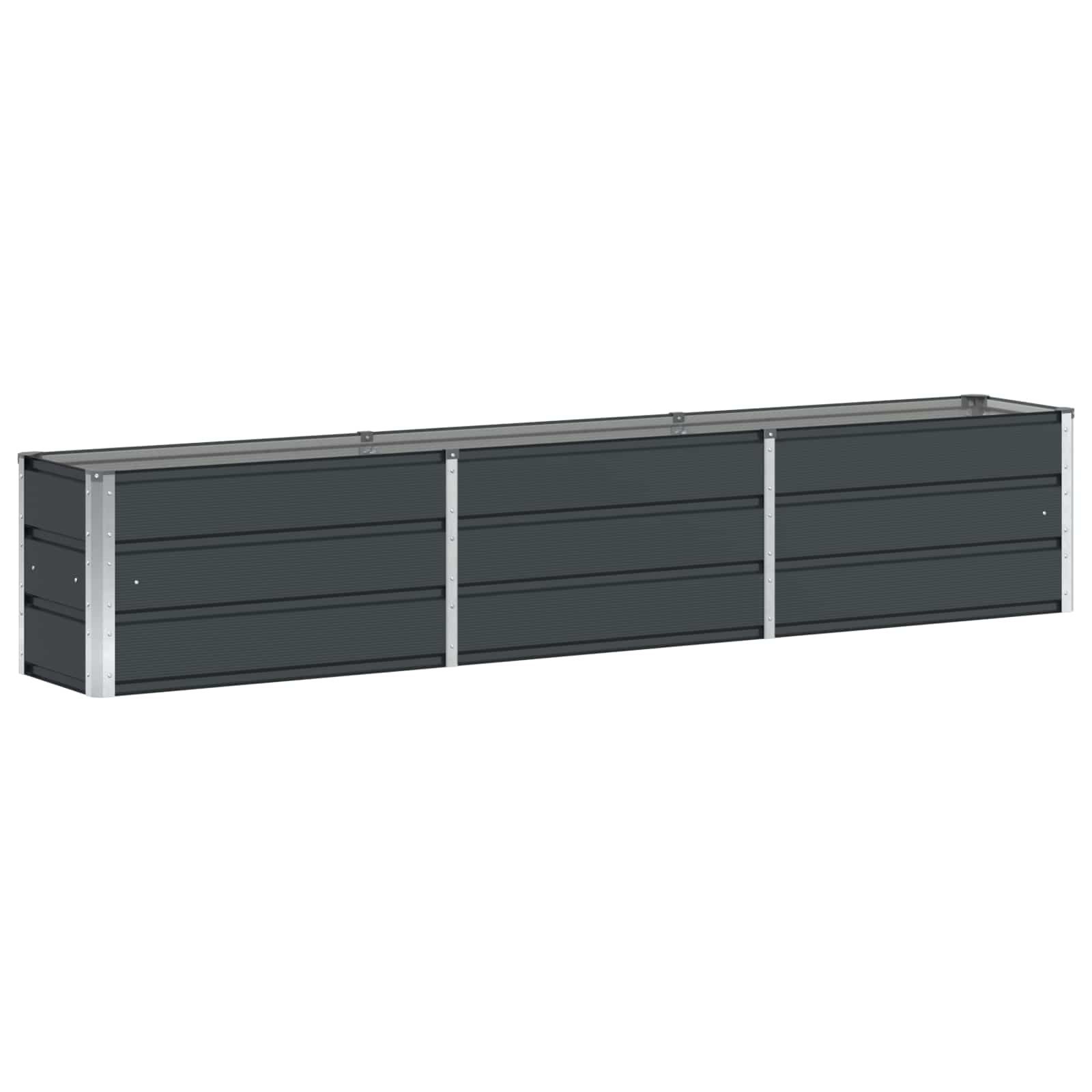 vidaXL Blumentopf Pflanzkübel Anthrazit 240 x 40 x 45 cm Stahl (1 St)