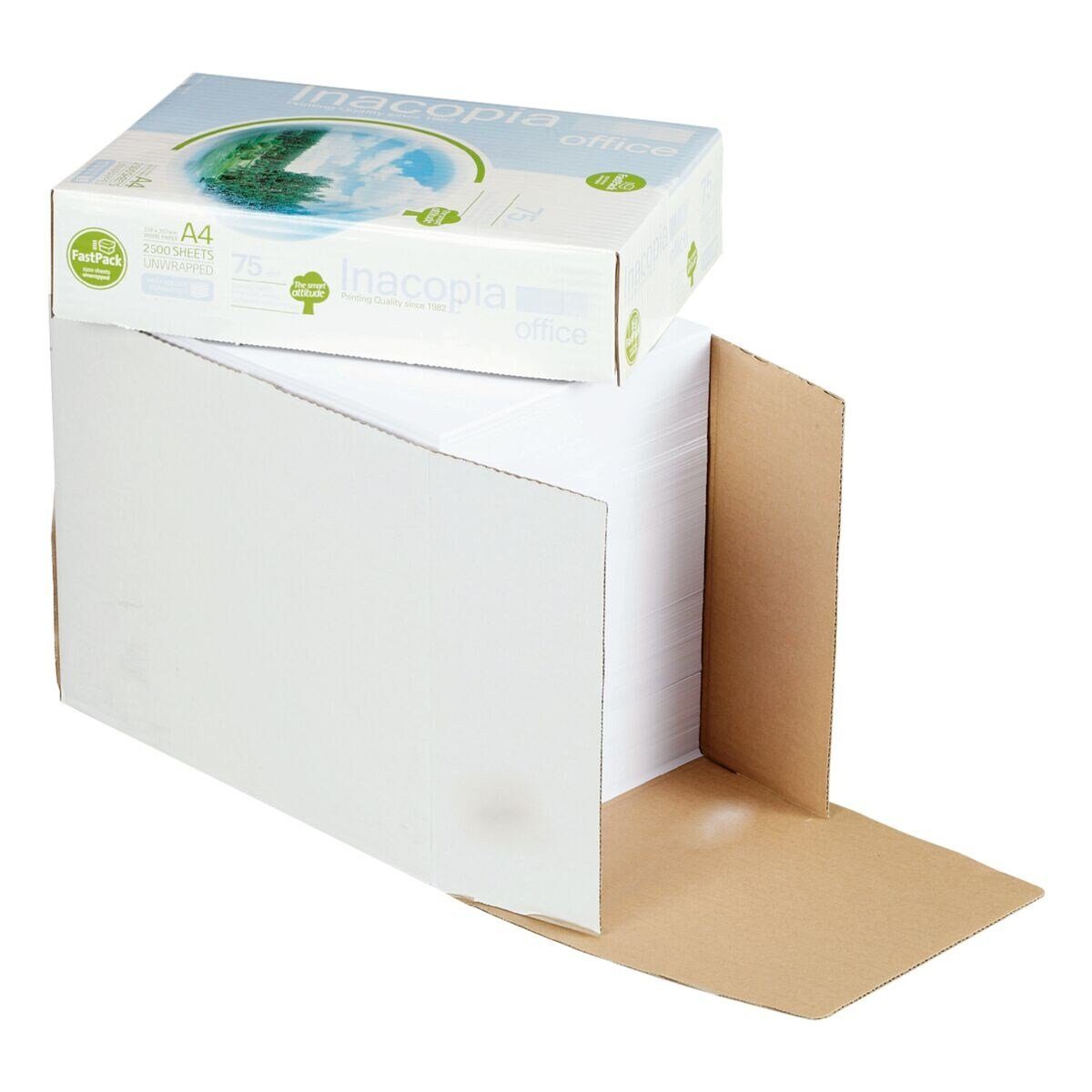INACOPIA Druckerpapier Office, Format DIN A4, 75 g/m², 161 CIE, 2500 Blatt