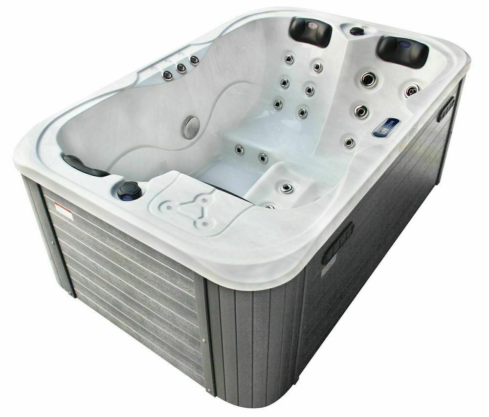 DEKO VERTRIEB BAYERN Whirlpool XXL Luxus SPA LED Whirlpool SET 195x127cm Outdoor-Indoor Pool Ozon 3 P