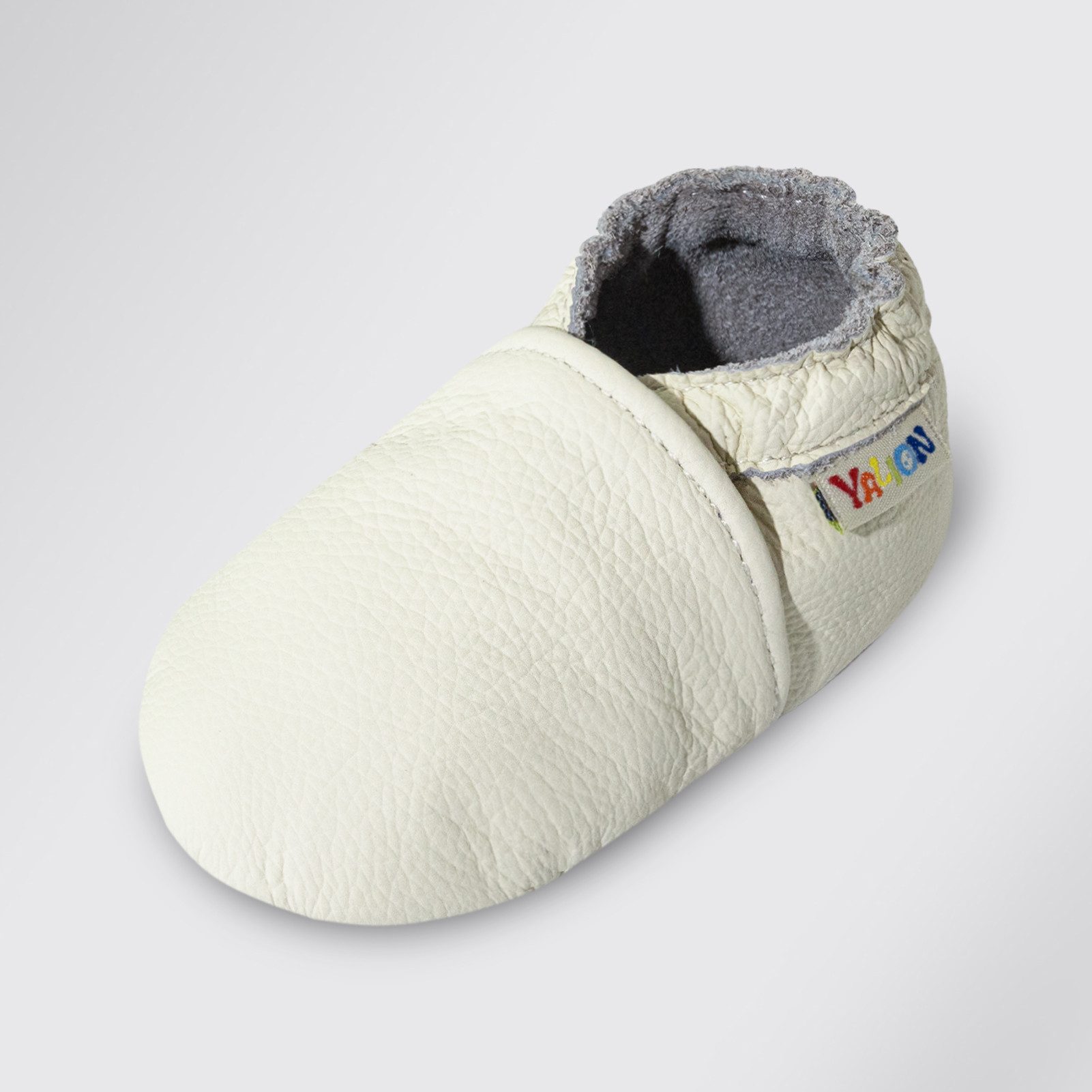 Yalion Baby Lauflernschuhe Cremefarben aus Leder Jungen Mädchen Krabbelschuh (1-tlg) Baby Schuh aus echtem Leder,Barfußgefühl & rutschfester Sohle