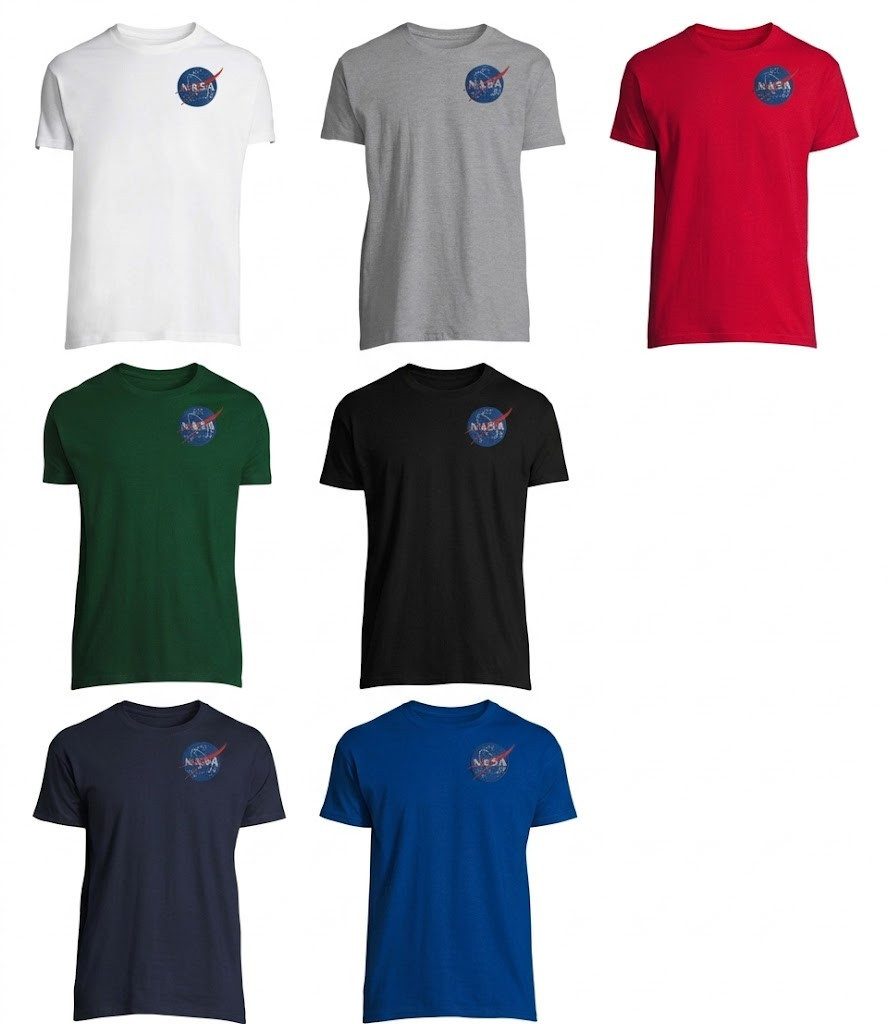 Blondie & Brownie T-Shirt Nasa T-Shirt Herren Astronaut Space Weltall Mond patch Kurzarm tee NASA Heritage Apollo Mission Patch Shirt