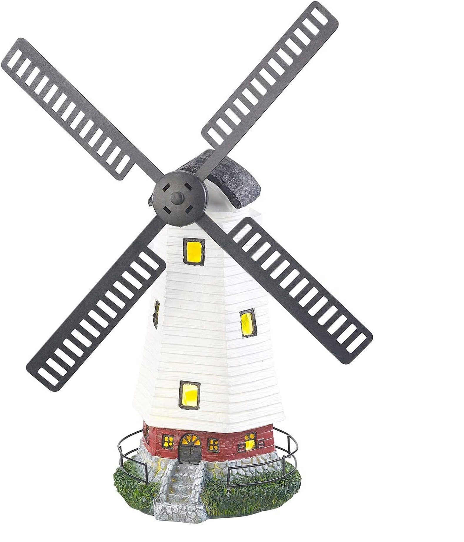 BURI Kugelleuchte Solar-Windmühle 50cm LED Windrad günstig online kaufen