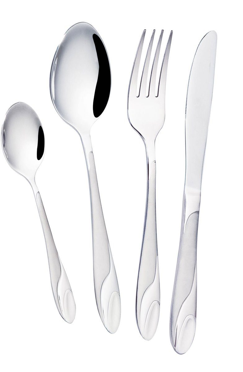 Safa Besteck-Set (84-tlg), 12 Personen, 84 tlg, Edelstahl 18/10, Seidenglanz mattiert