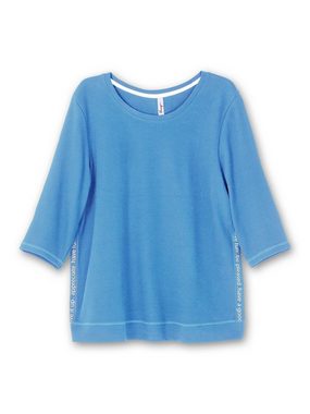Sheego Sweatshirt Große Größen aus Waffelpiqué, mit Zierband seitlich