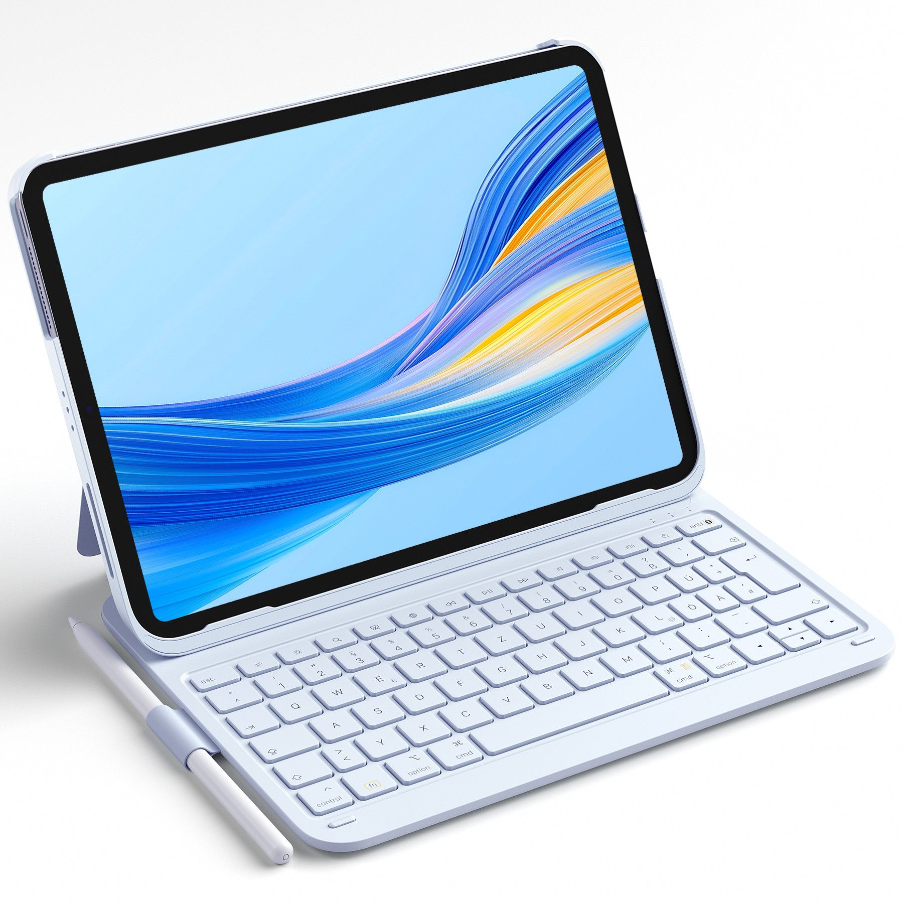 Inateck Ultraleichte Tastatur Hülle für 10,9/11/12,9/13 Zoll iPad Air Pro iPad-Tastatur (Hoch-/Querformat Verwenden, mit Stifthalter)