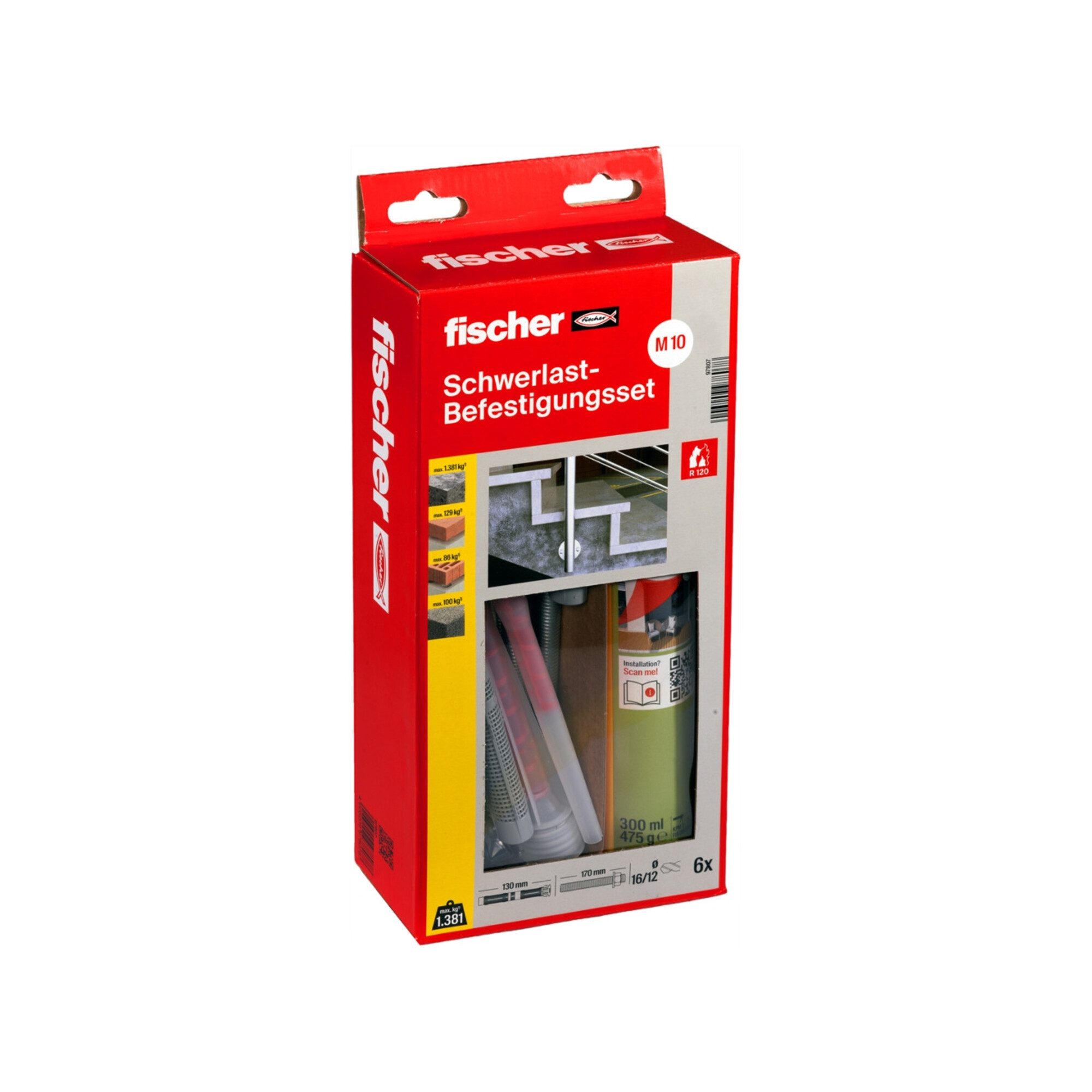 fischer Gewindestange fischer Schwerlast-Befestigungsset 300 T SBS Set M10 3 Stk