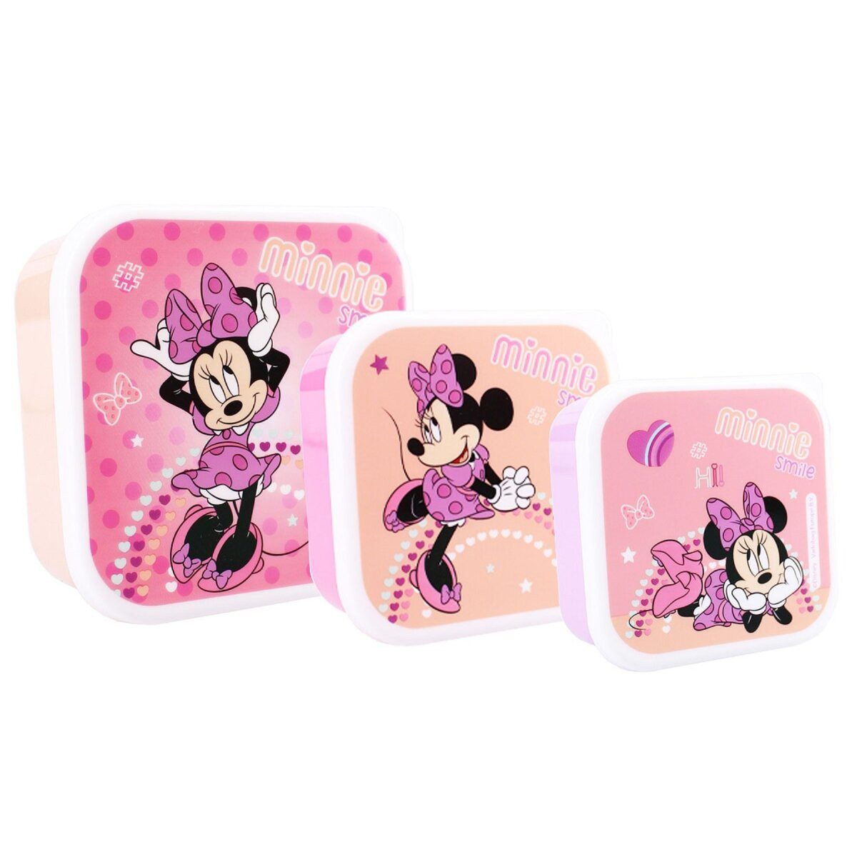 Disney Lunchbox Minnie Mouse Brotdose 3in1 für Kindergarten & Schule, (1-tlg)