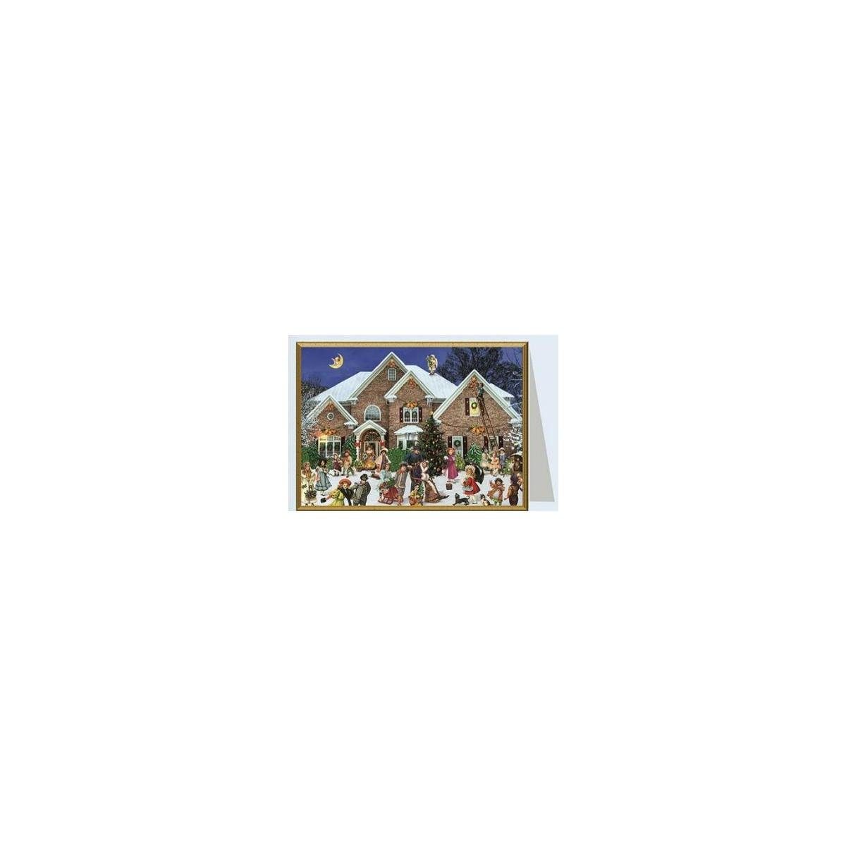 Richard Sellmer Verlag Grußkarte 99148 - Mini-Adventskalender Karte - "Viktorianisches Haus"