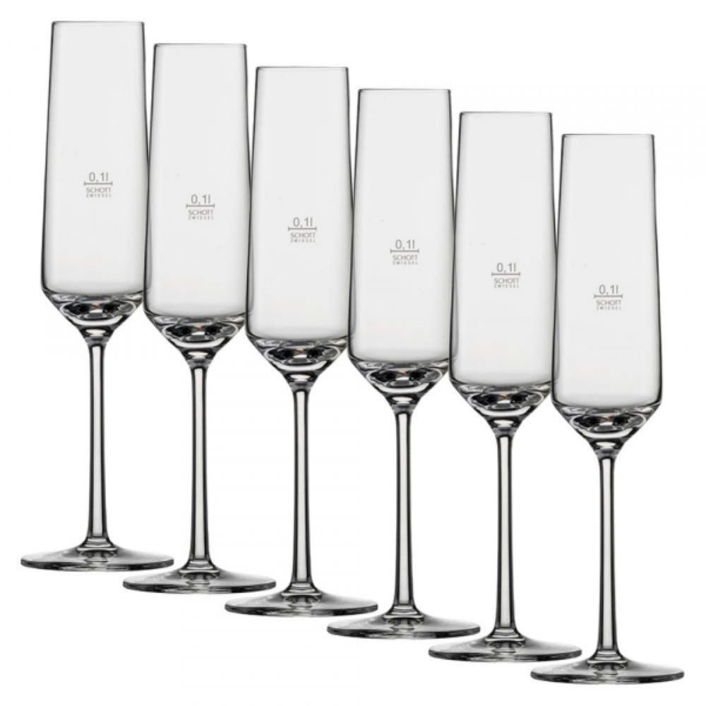Sektglas Pure mit 0,1 l Füllstrich, 6 Stück