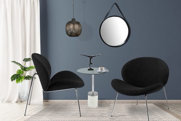 Qiyano Esszimmerstuhl Lounge Stuhl 2er Set Schwarz - Bouclé-Look - Bequem & Stilvoll
