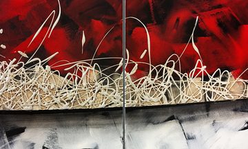 WandbilderXXL XXL-Wandbild Bloody Steel 210 x 70 cm, Abstraktes Gemälde, handgemaltes Unikat