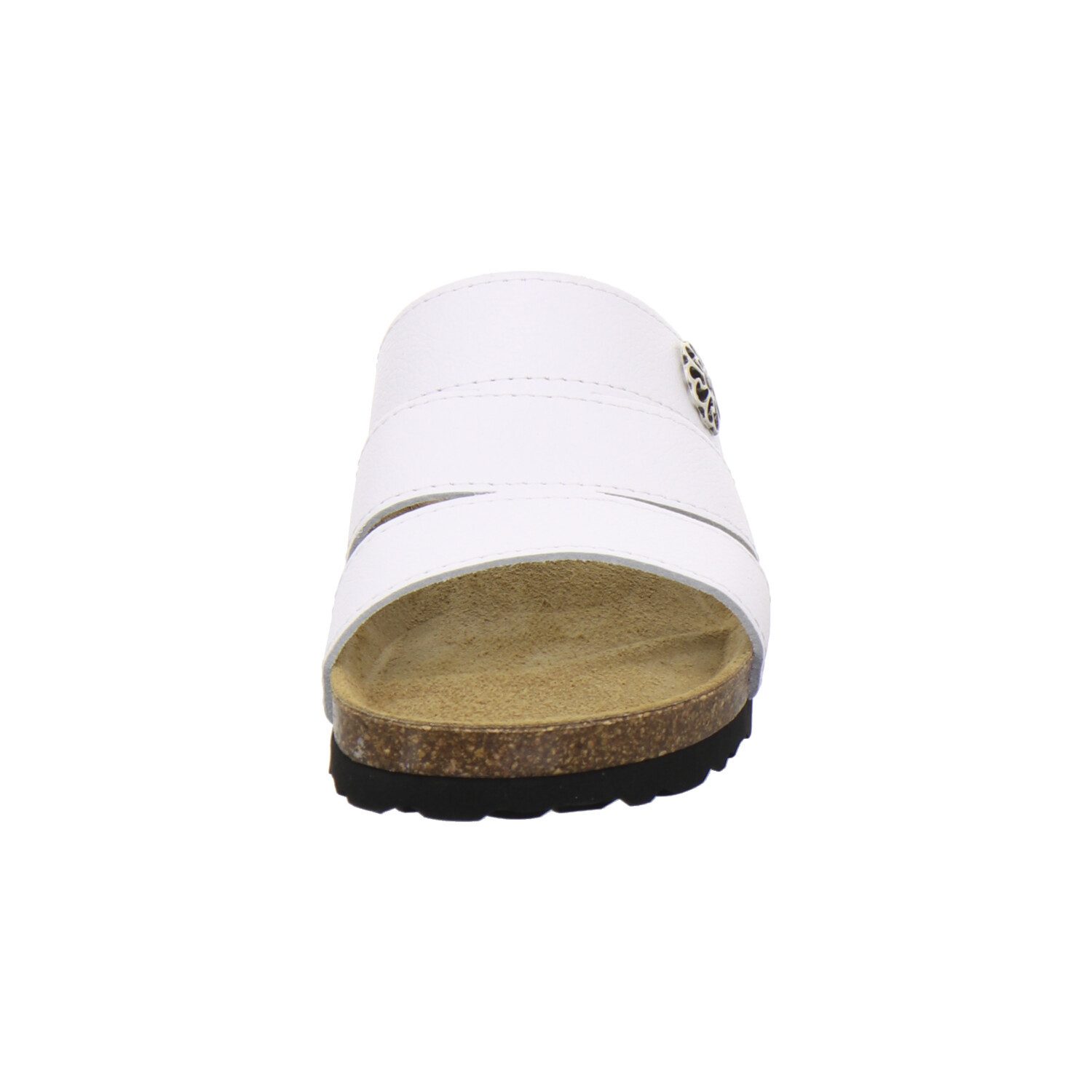 AFS-Schuhe 211310 modische Pantolette für Damen mit Fußbett, bequeme Sandalen aus Leder