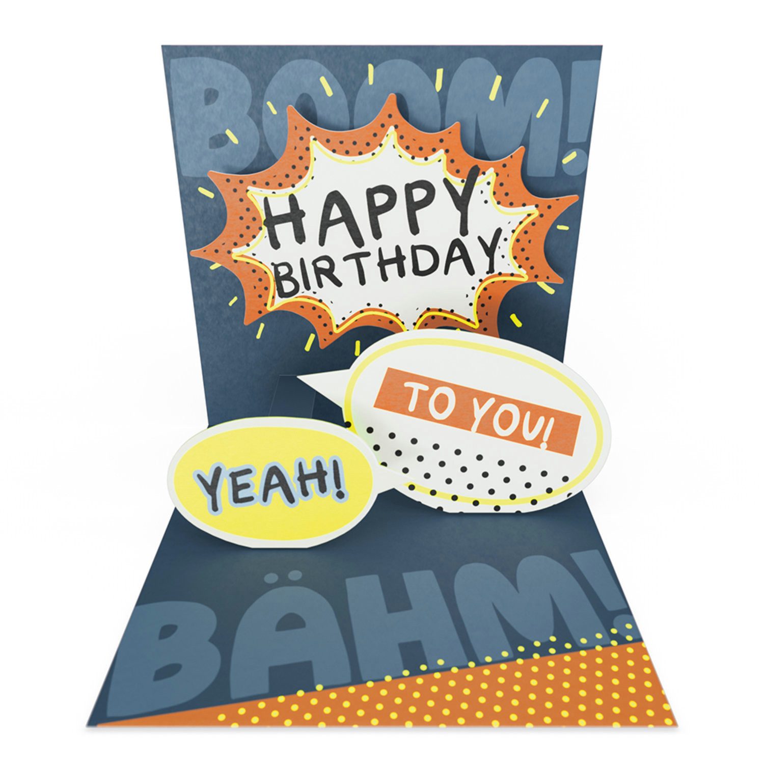 Grafik Werkstatt Glückwunschkarte Mini Pop-Up Karte Happy Birthday to you, 9 x 9 cm