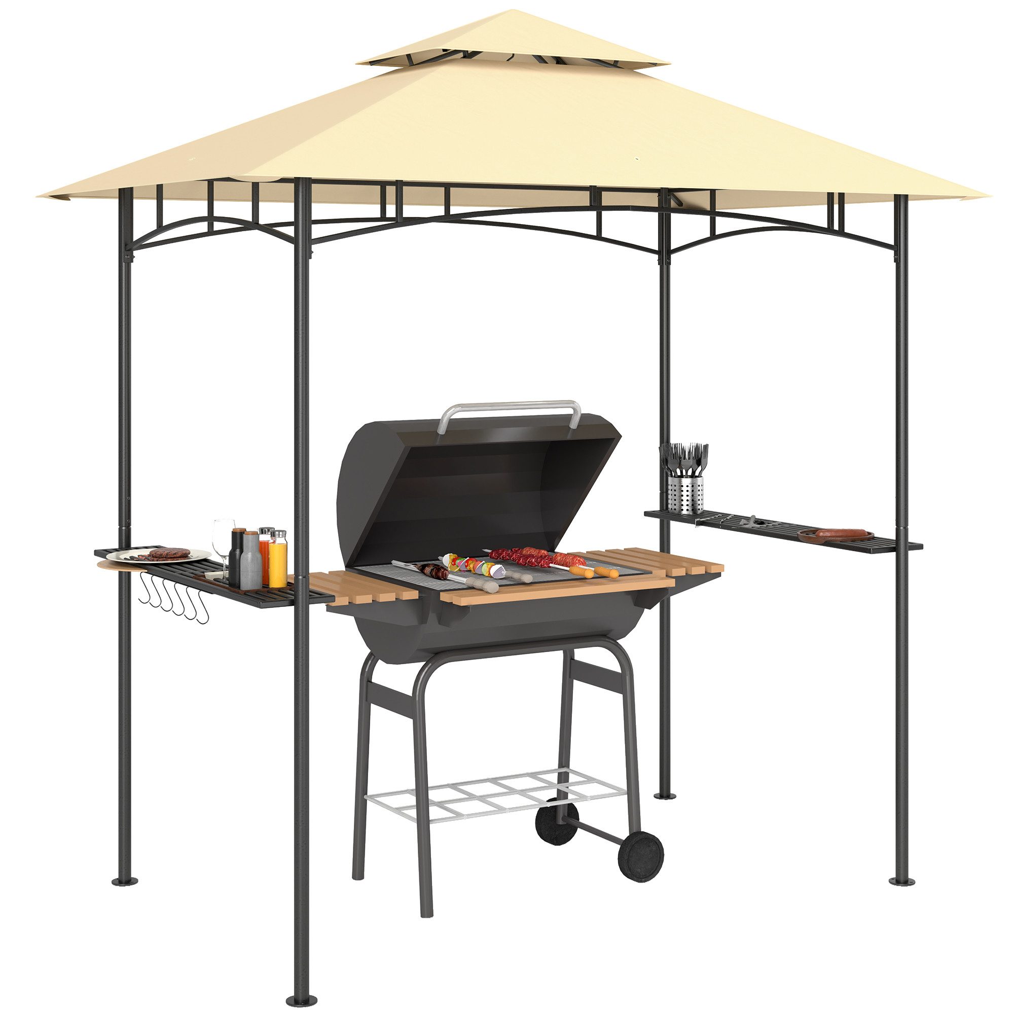 Outsunny Grillpavillon mit LED, 240 x günstig online kaufen