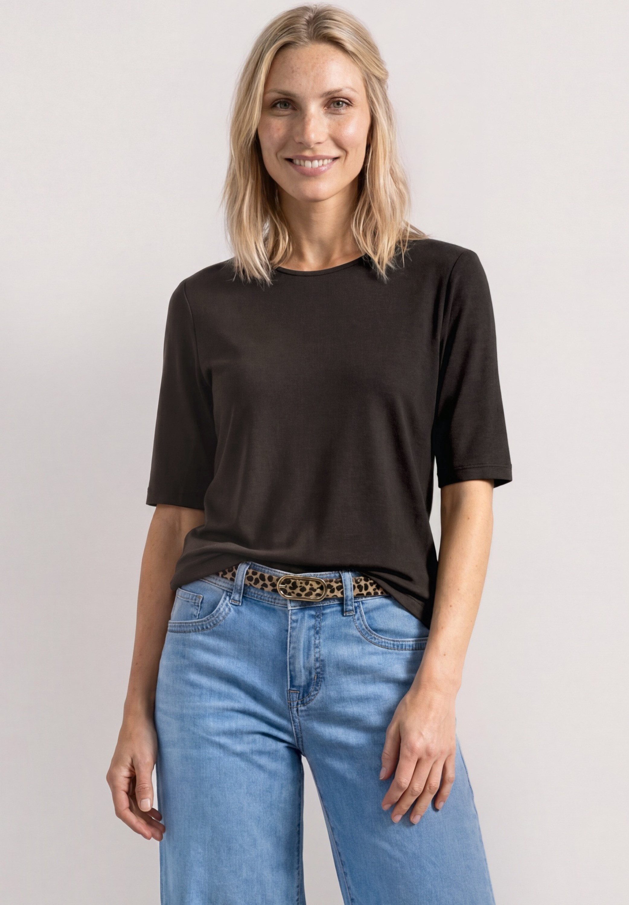STREET ONE T-Shirt mit Rundhalsausschnitt
