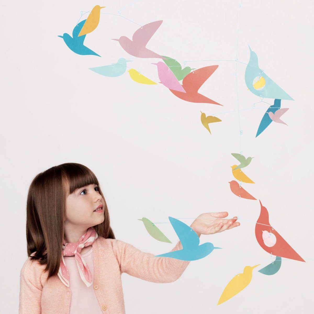 DJECO Mobile Bunte Vögel 80 x 76 cm DD04375 Kindermobile