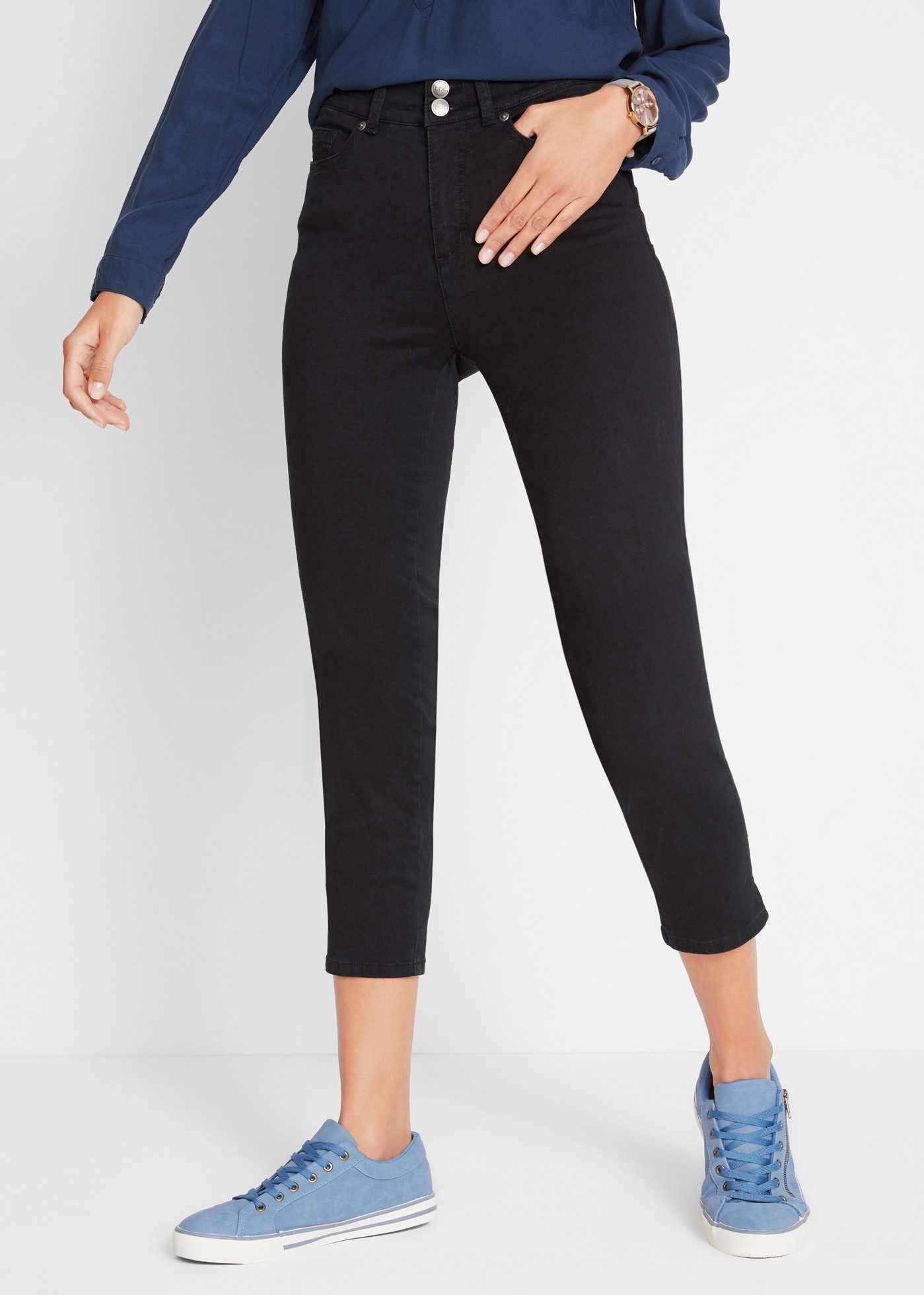 bonprix Push-up-Jeans Regular Fit, Mid Waist, 7/8-Länge, mit hohem Stretcha günstig online kaufen