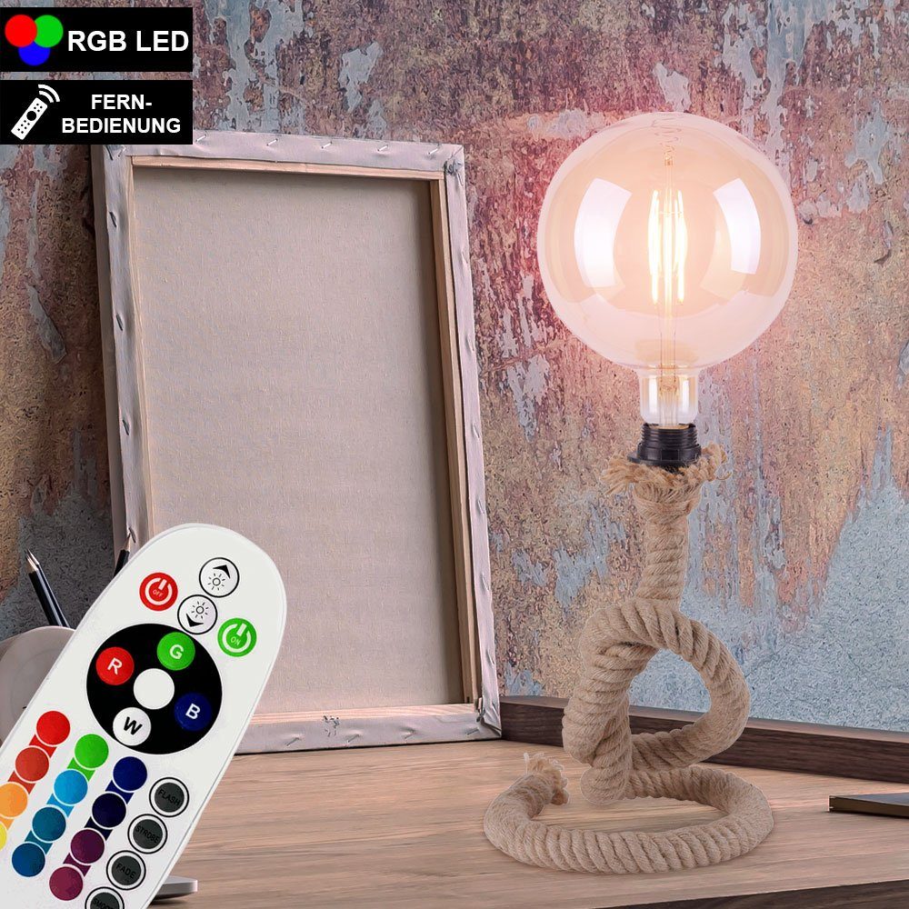etc-shop LED Tischleuchte, Leuchtmittel inklusive, Warmweiß, Farbwechsel, Tisch Leuchte Beistell Lampe Wohn Zimmer Nacht-Licht