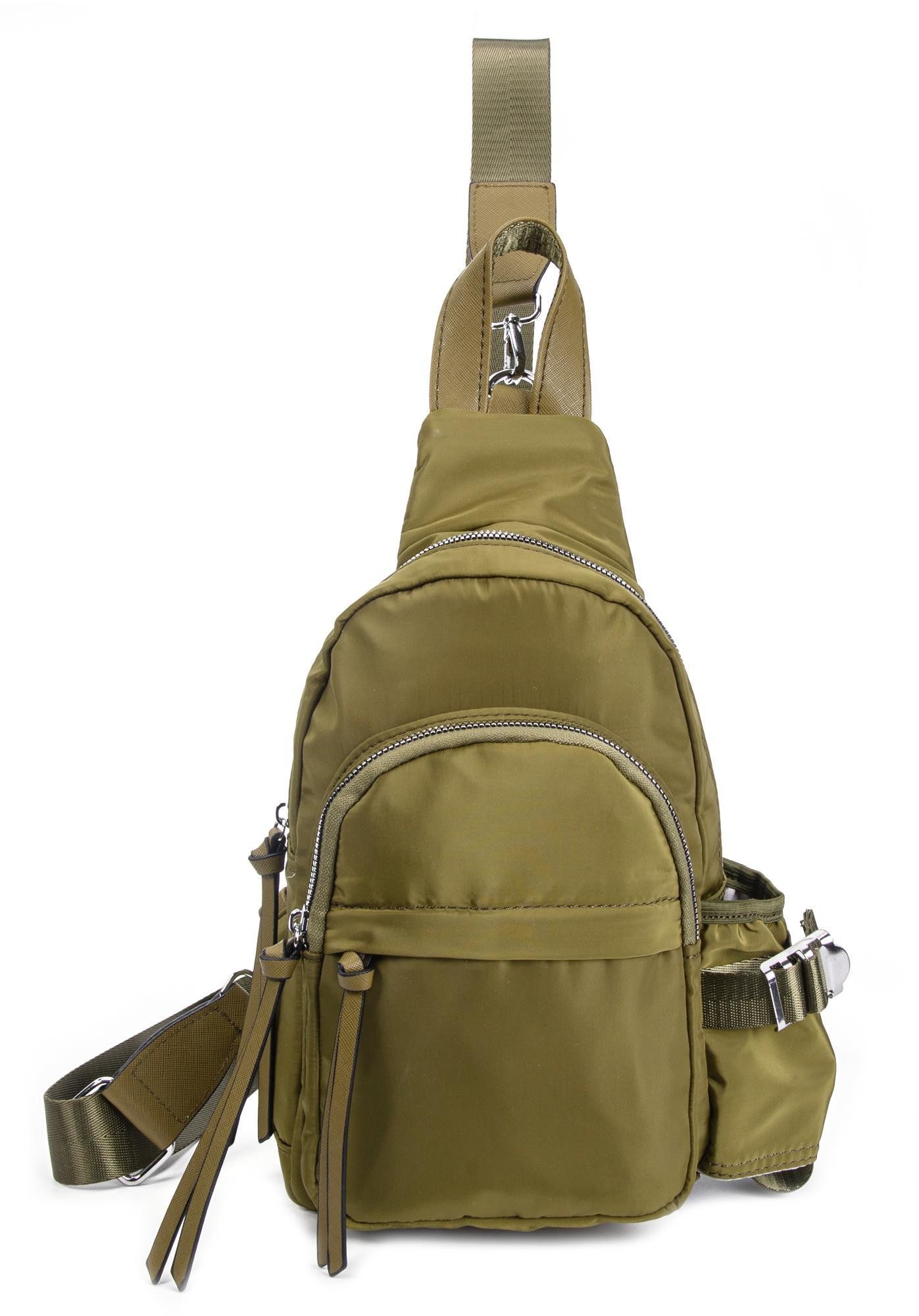 ITALYSHOP24 Schultertasche Damen Crossbody Sling-Tasche Brusttasche Bodybag günstig online kaufen