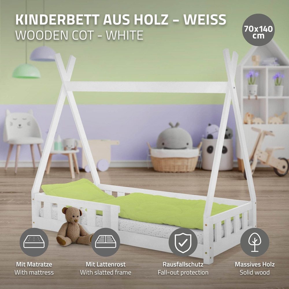 ML-DESIGN Spielbett Hausbett Tipi Zeltbett inkl. günstig online kaufen