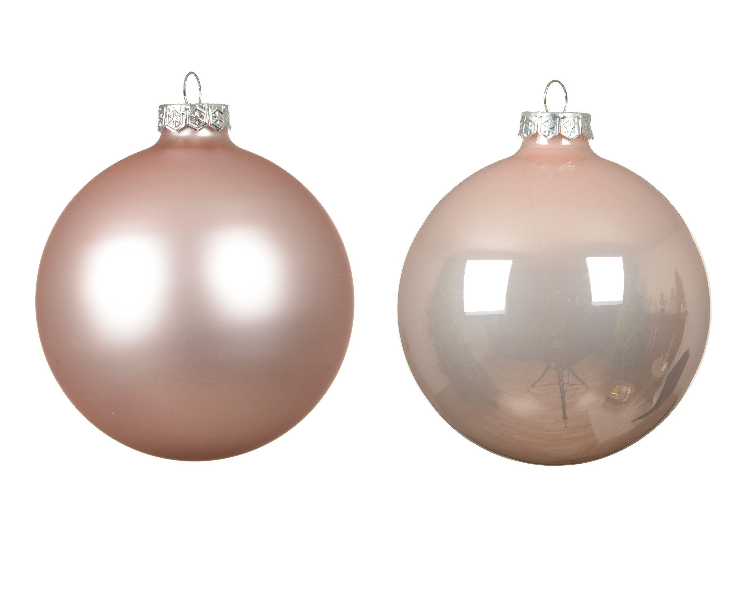 Kaemingk Weihnachtsbaumkugel, Weihnachtskugeln Glas 6cm 20 Stück - Rosa