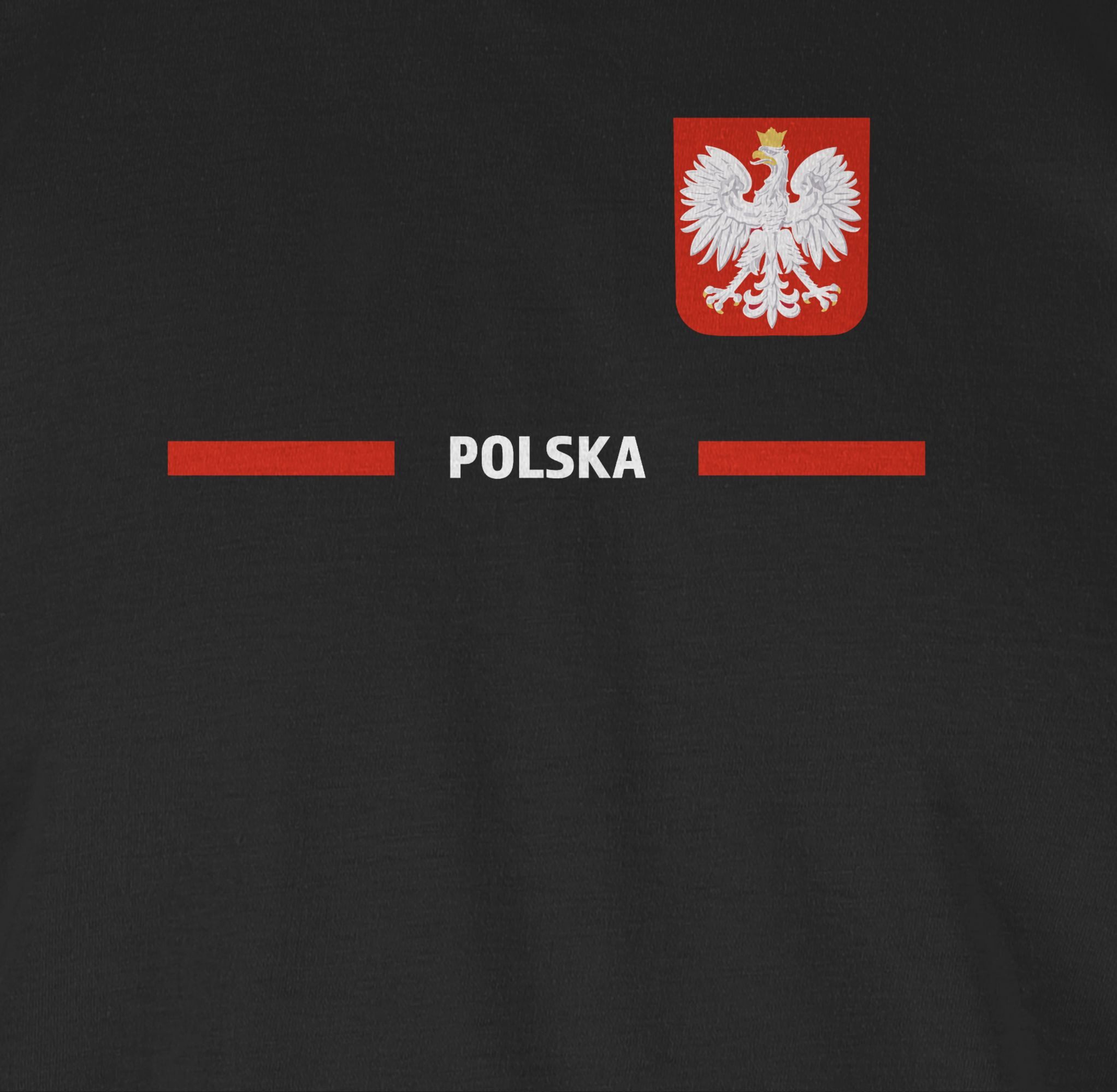 Shirtracer T-Shirt Polen Trikot Wappen, Polska mit Stolz, Polnisches Fan-Motiv 2026 Fussball WM Fanartikel