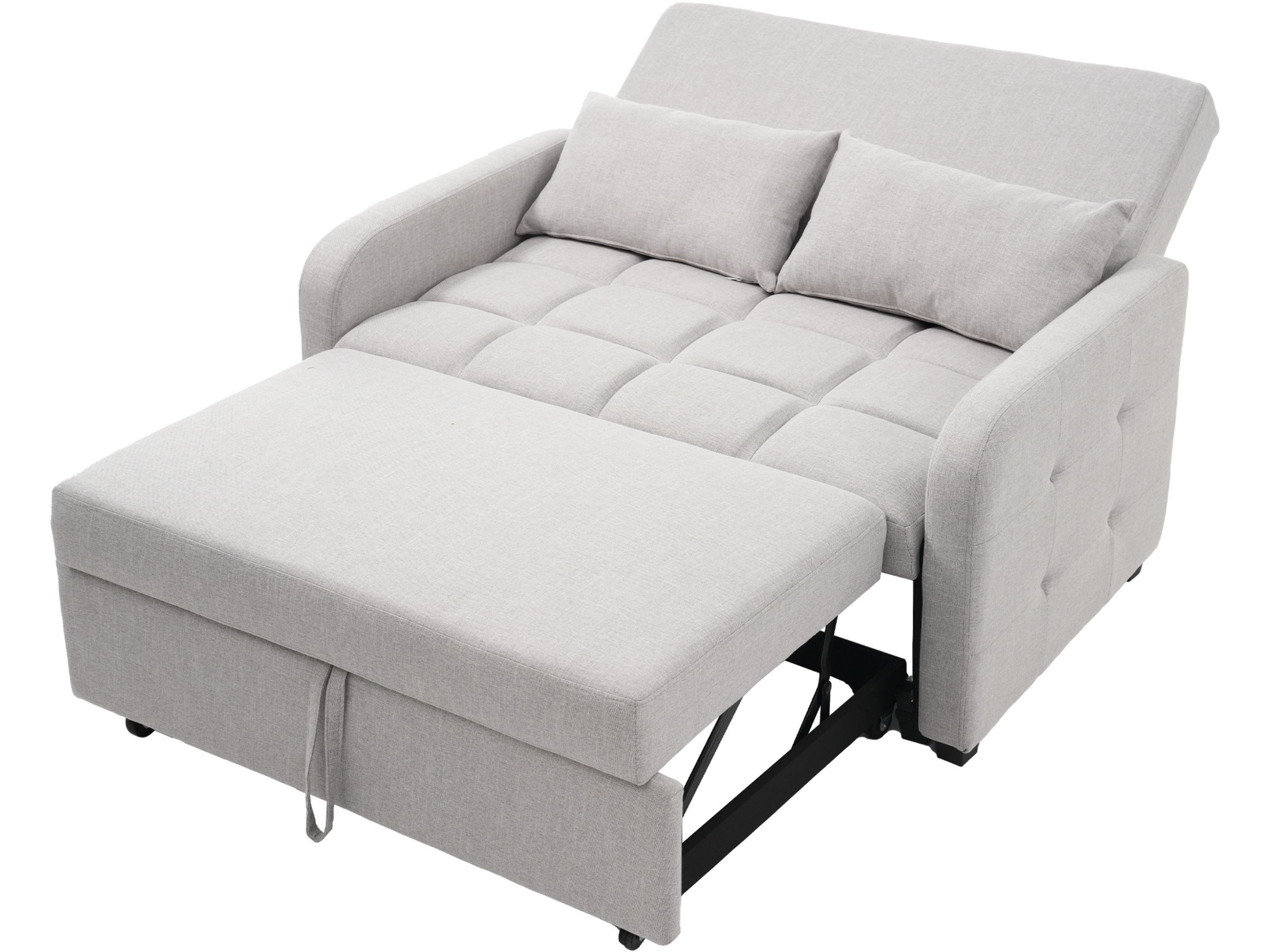 Verstellbares Klappsofa - Rückenlehne 90°-180°, Grau