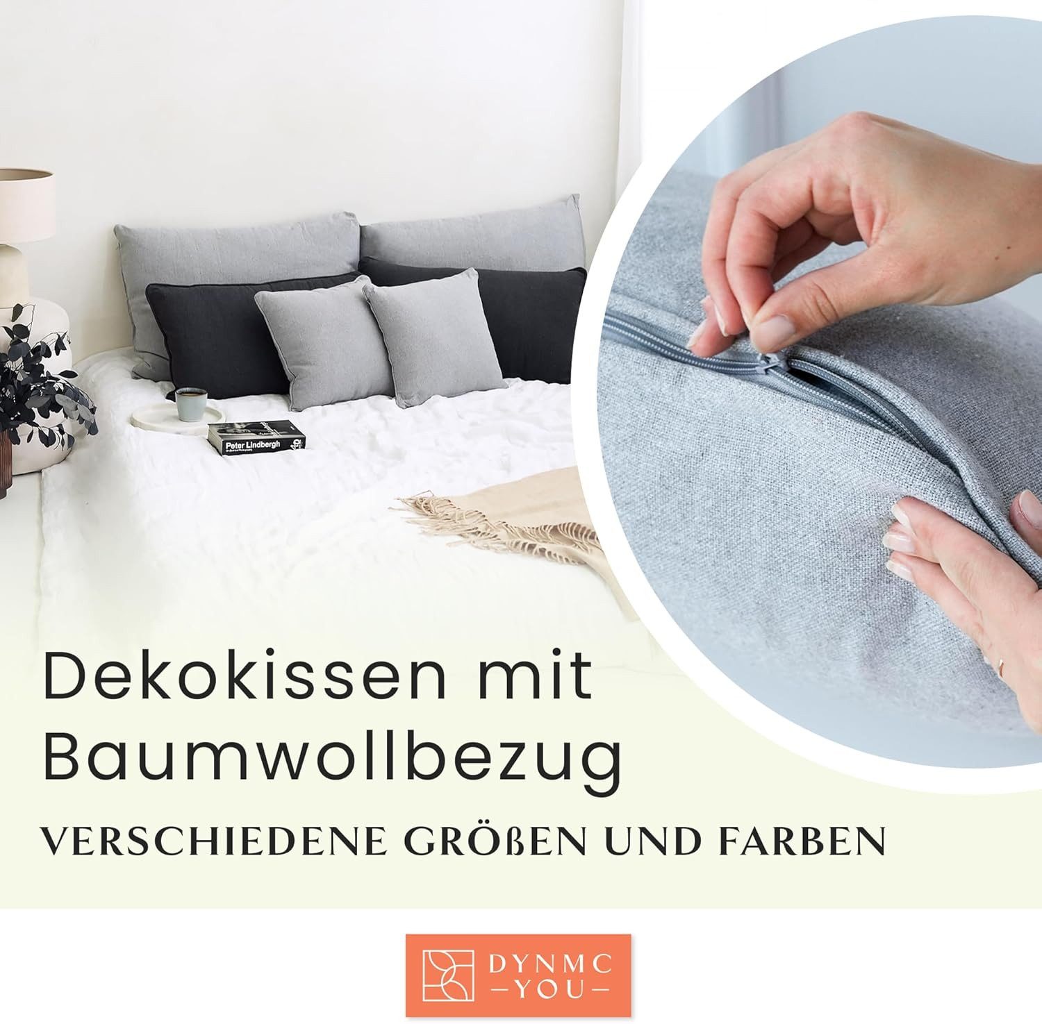 DYNMC you Sofakissen mit Füllung und Bezug - 2er Set mit Viel Füllung, Rück günstig online kaufen