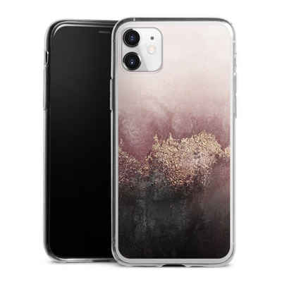 DeinDesign Handyhülle Glitzer Look Staub Elisabeth Fredriksson Pink Sky Dust Gold Print, Apple iPhone 11 Slim Case Silikon Hülle Ultra Dünn Schutzhülle