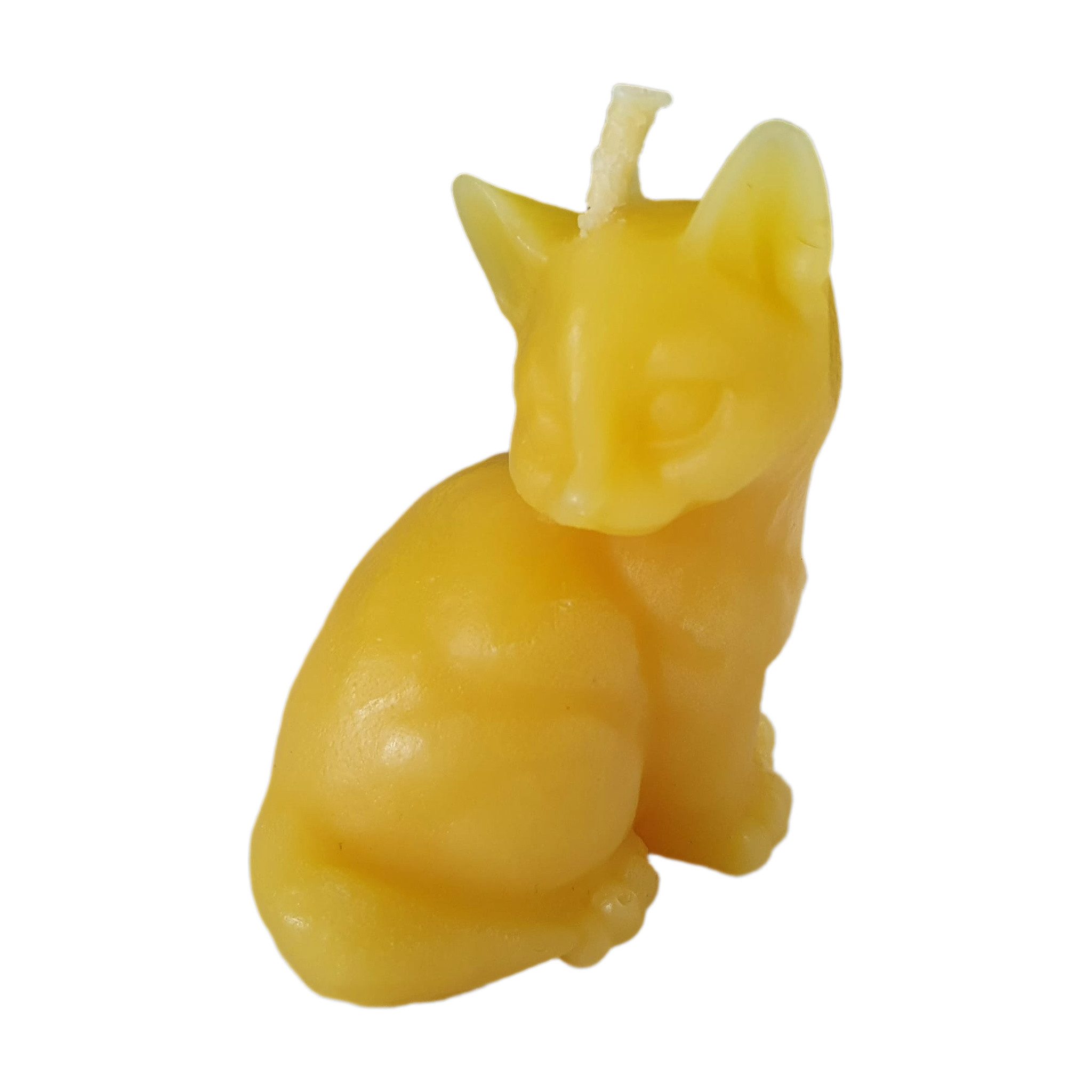 Aspinaworld Bienenwachskerze Katzen Kerze sitzend 5,5 cm natur – klassische Haltung (1-tlg)
