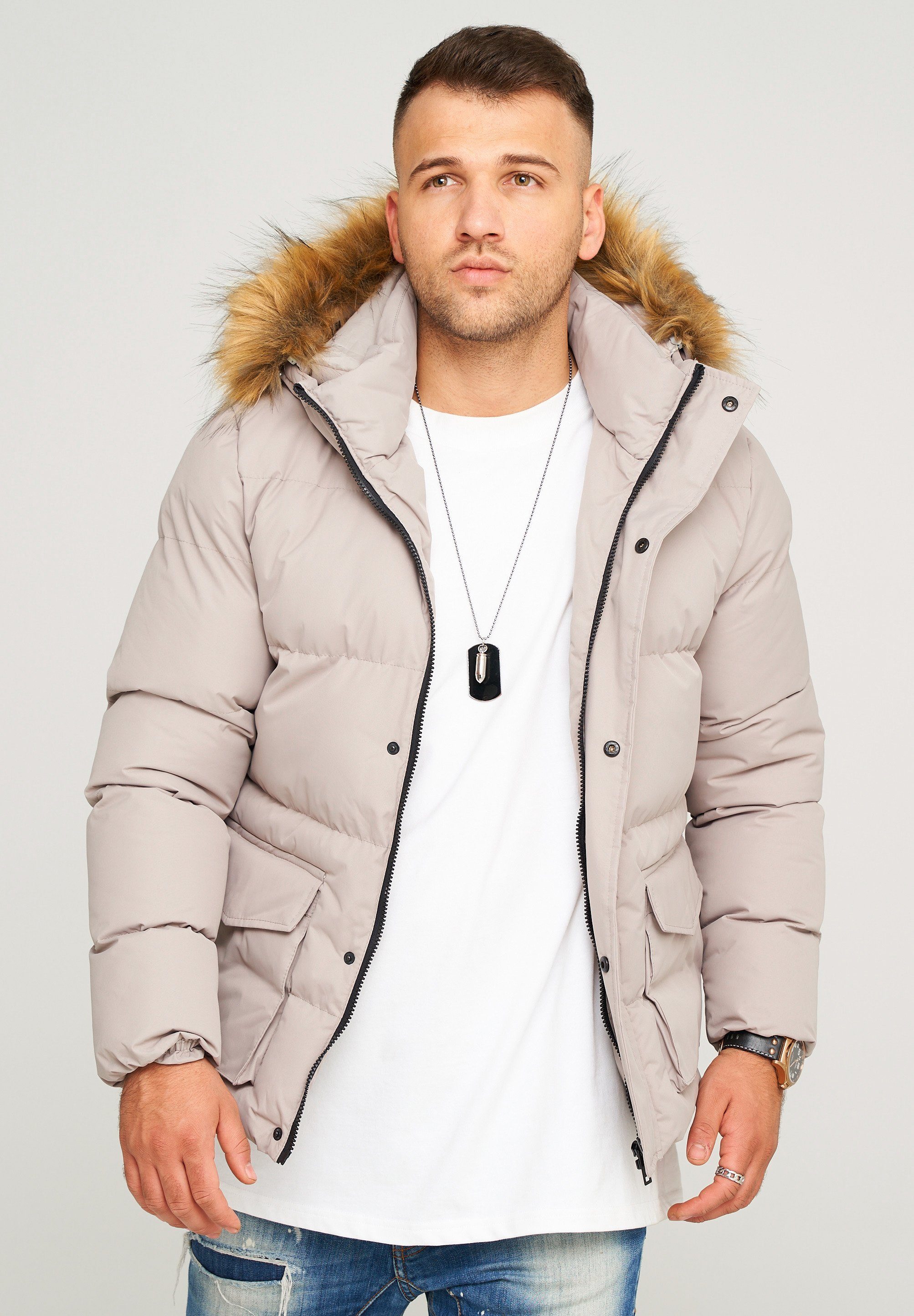 behype Steppjacke BHADLYR mit abtrennbarer Kapuze