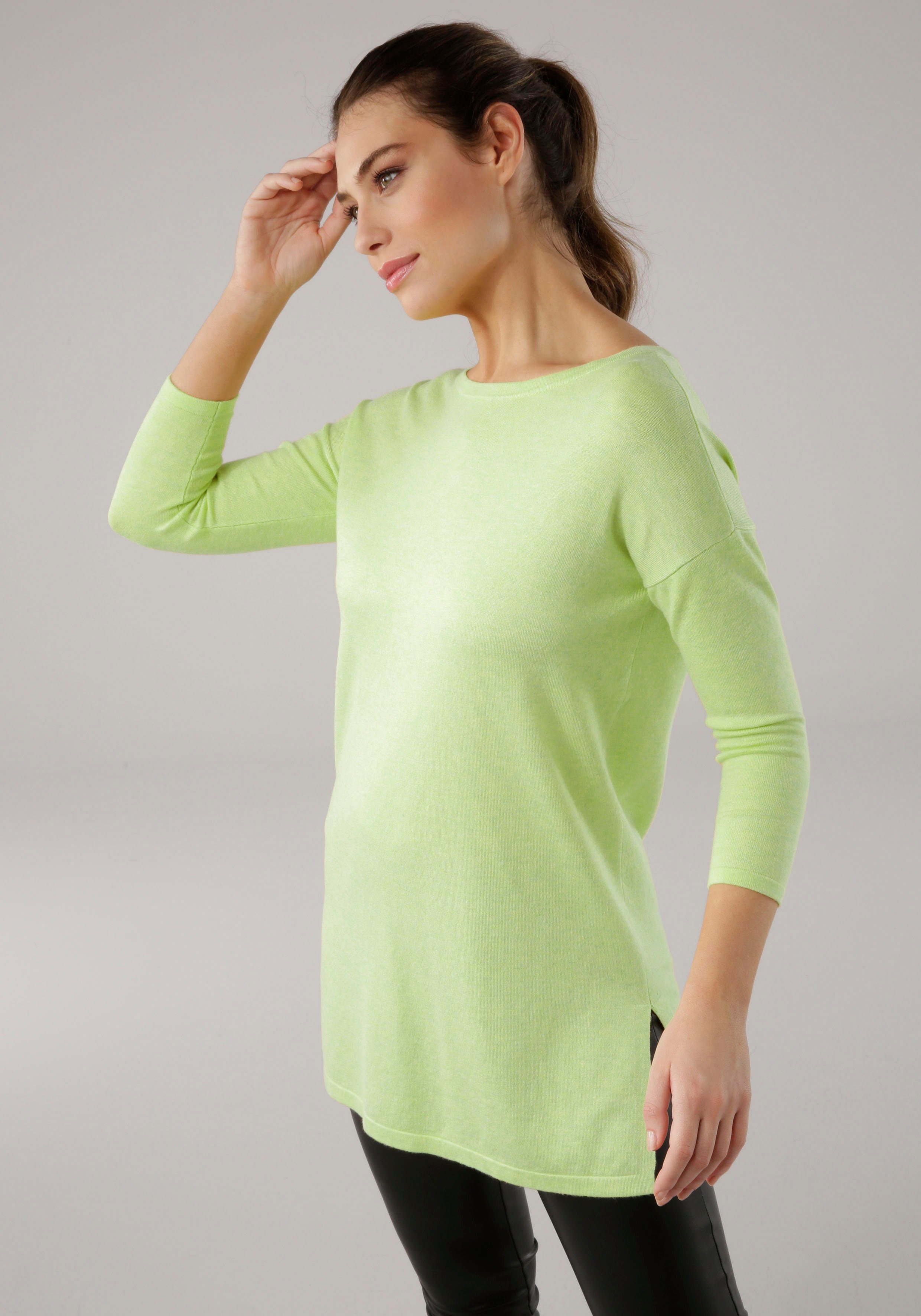 Laura Scott Longpullover mit Seitenschlitzen
