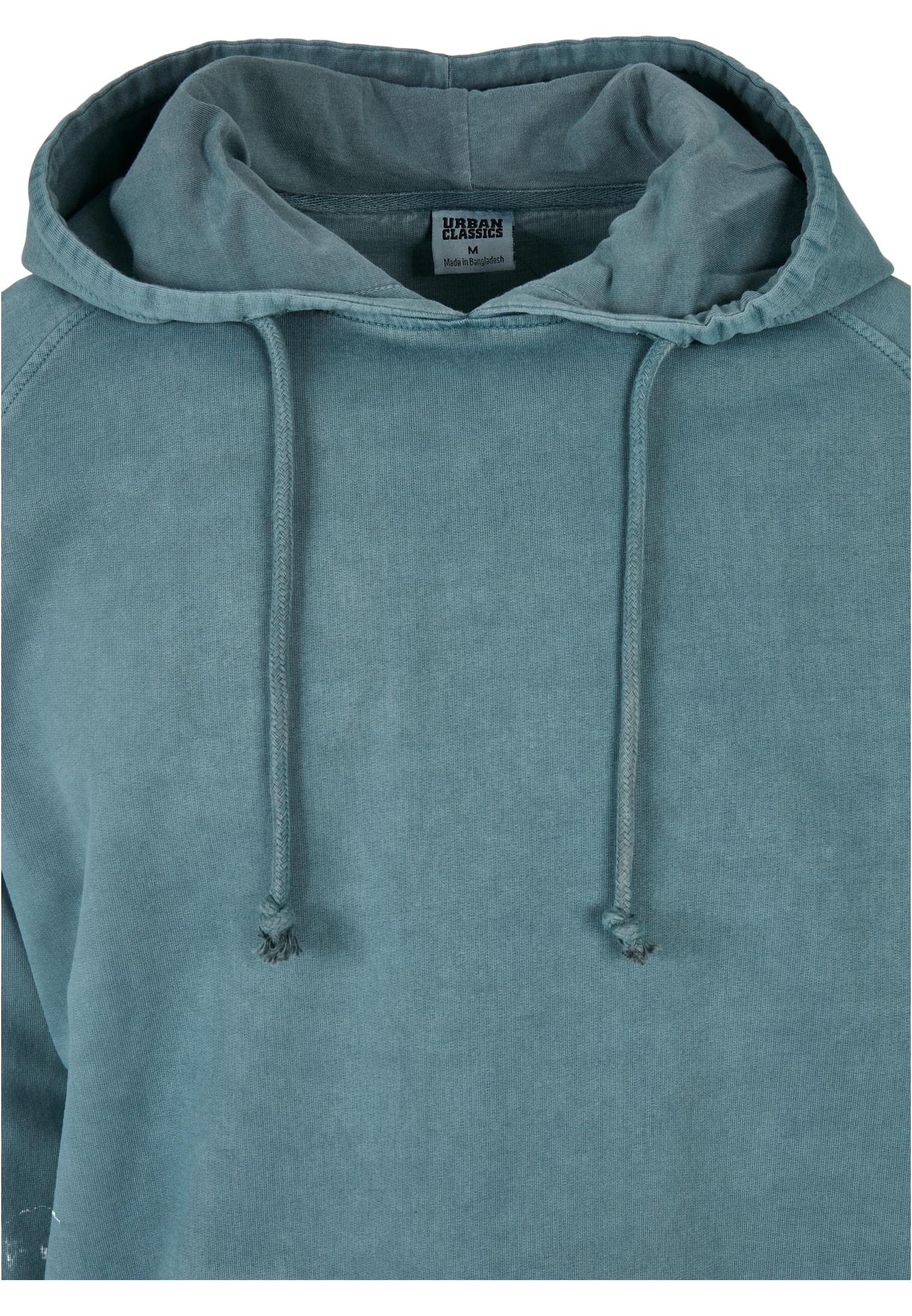 URBAN CLASSICS Sweater Herren Overdyed dustyblue (1-tlg) Hoody