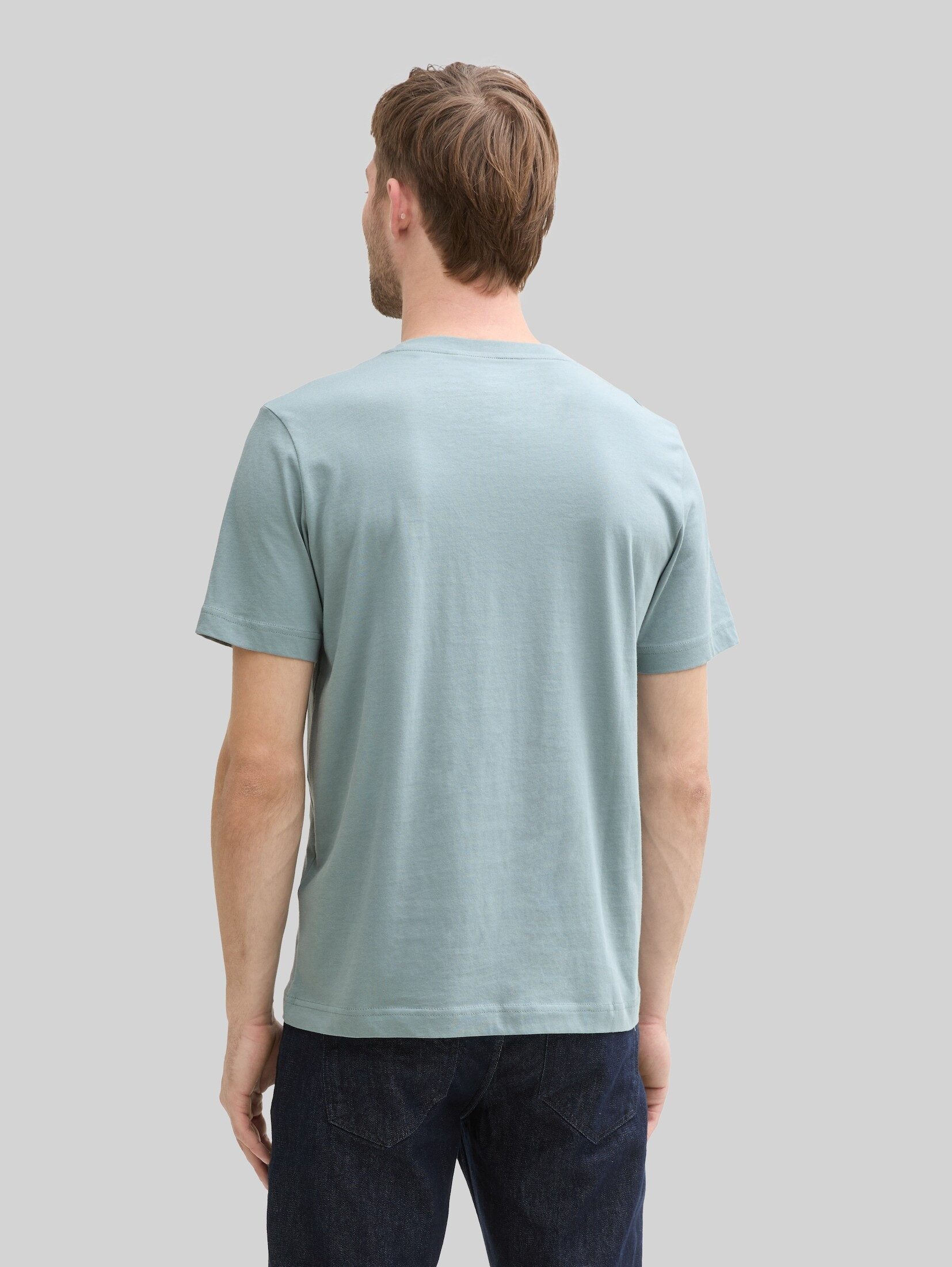 TOM TAILOR T-Shirt T-Shirt (im Einserpack) T-Shirt aus Baumwolle mit Logo-Print