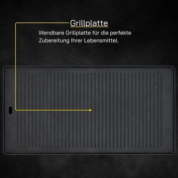 Gutfels Raclette fur Raclette Grill 8 Personen, 13 Raclettepfännchen, 2100,00 W, Antihaftbeschichtung, Stufenlose Regulierung, Pizza-Pfännchen