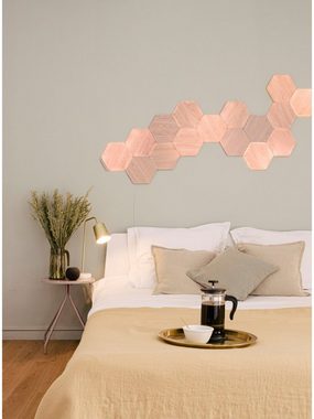 nanoleaf Dekolicht Elements Wood Look, Abschaltautomatik, LED fest integriert, Kaltweiß, Smarte Technologie und elegante Beleuchtung