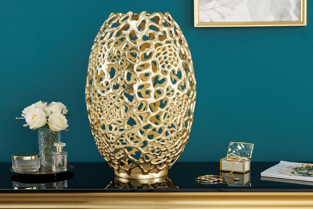 riess-ambiente Dekovase ABSTRACT LEAF 50cm gold (Einzelartikel, 1 St), Wohn günstig online kaufen