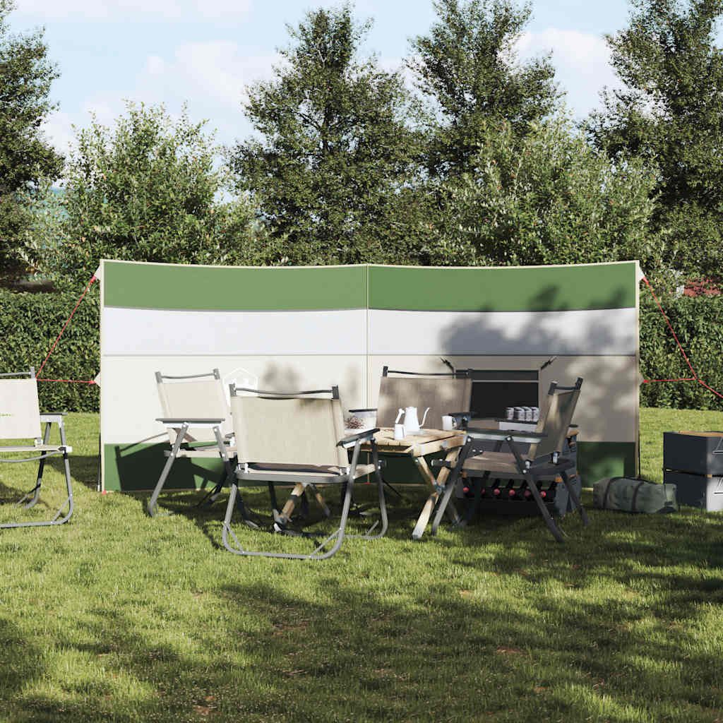 vidaXL Pavillon Camping-Windschutz Grün 340x130 cm günstig online kaufen